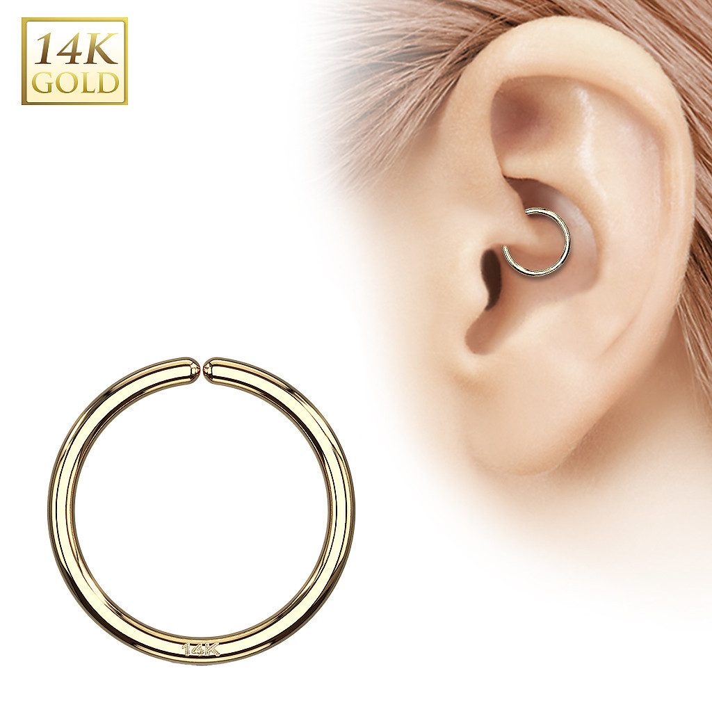 Taffstyle Nasenpiercing 14K Echt Gold Tragus Septum Ohr Piercing Ring Gelbg günstig online kaufen