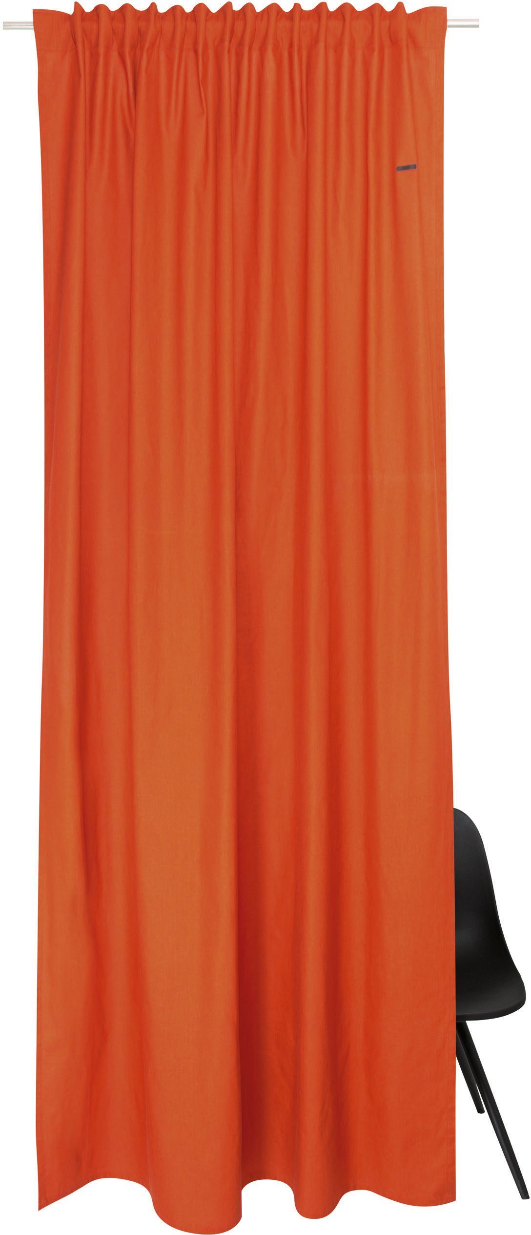 Schlaufen nachhaltiger Neo, aus bronzefarben/zimt/orange verdeckte (1 Baumwolle, Vorhang blickdicht Esprit, blickdicht, St),