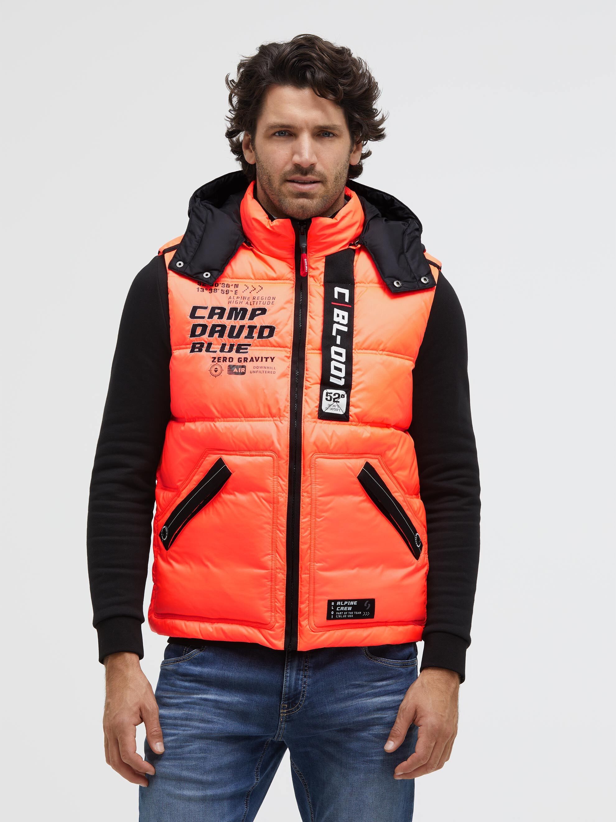 CAMP DAVID Steppweste mit Brusttasche