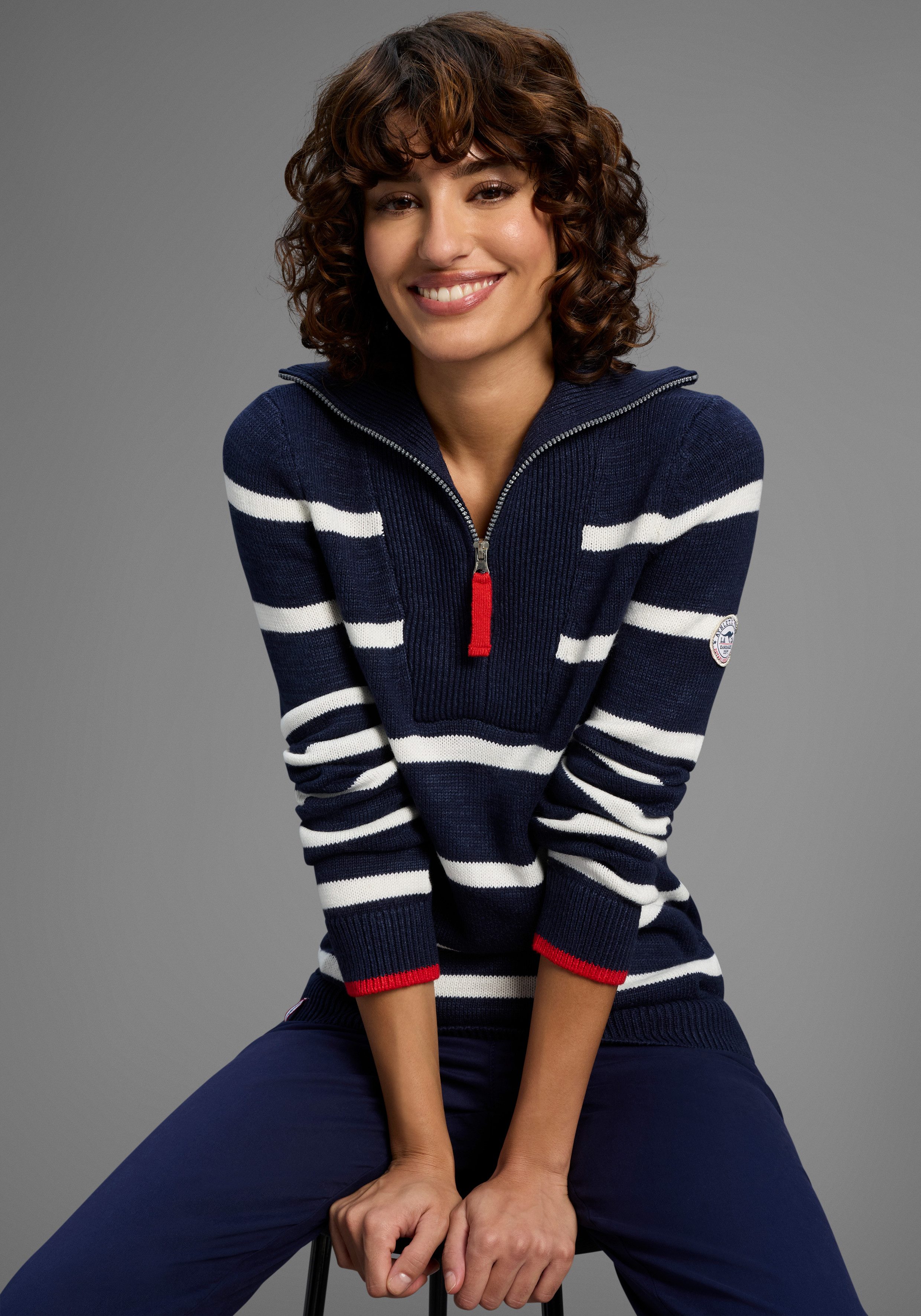 KangaROOS Troyer mit Reißverschluss im klassischen Streifen-Design günstig online kaufen