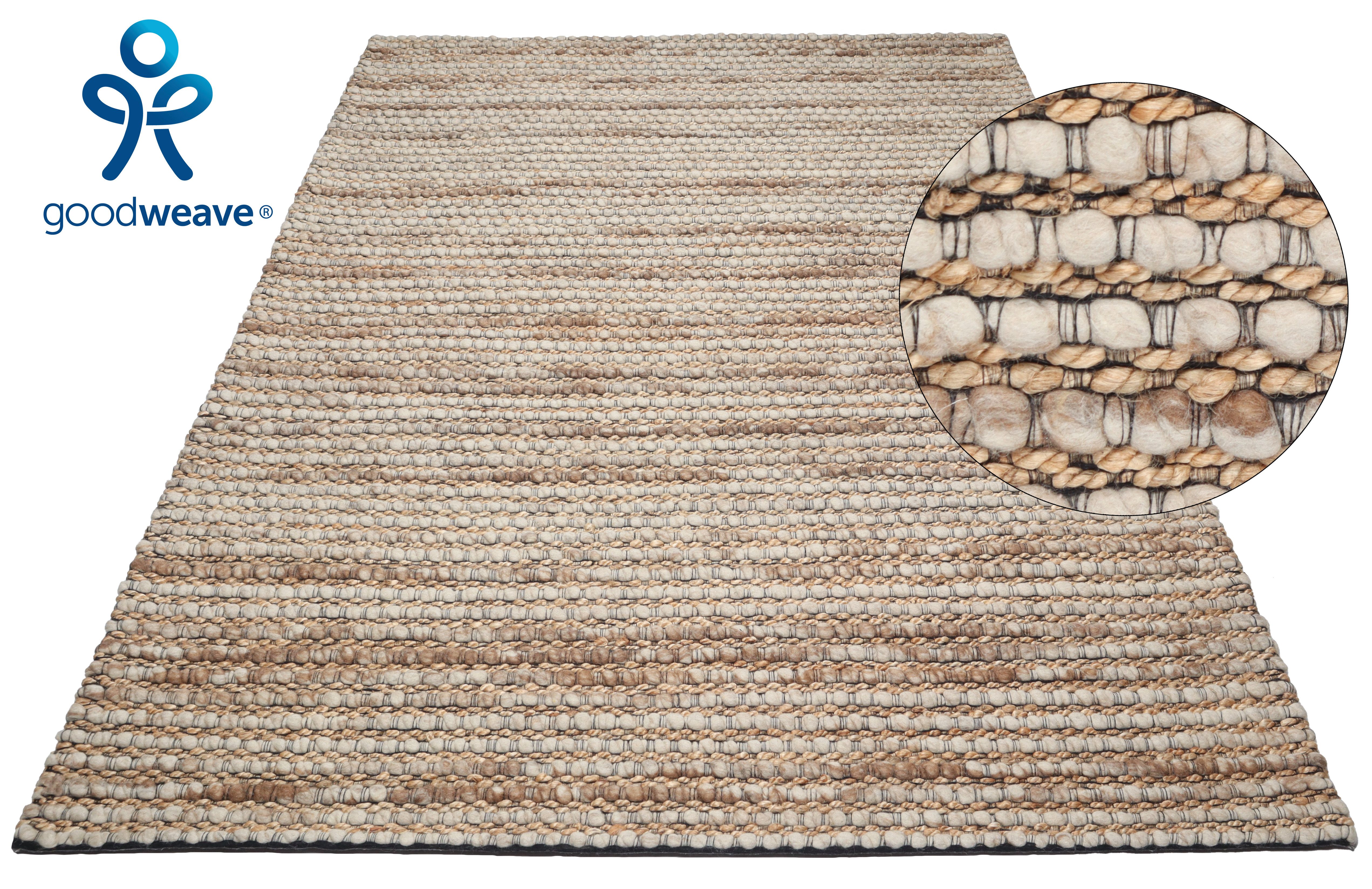 my home Wollteppich Leevy, Wolle und günstig online kaufen