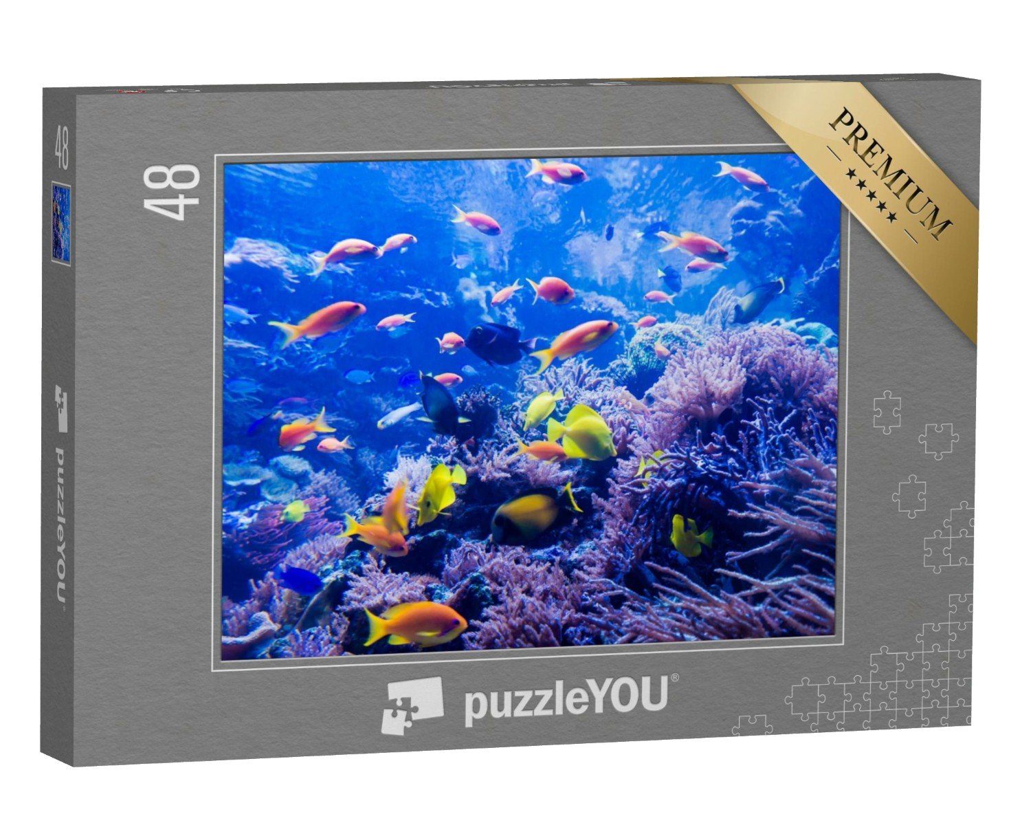 puzzleYOU Puzzle schöne Unterwasserwelt, 48 Puzzleteile, puzzleYOU-Kollektionen Tiere, 500 Teile, Schwierig, 2000 Teile