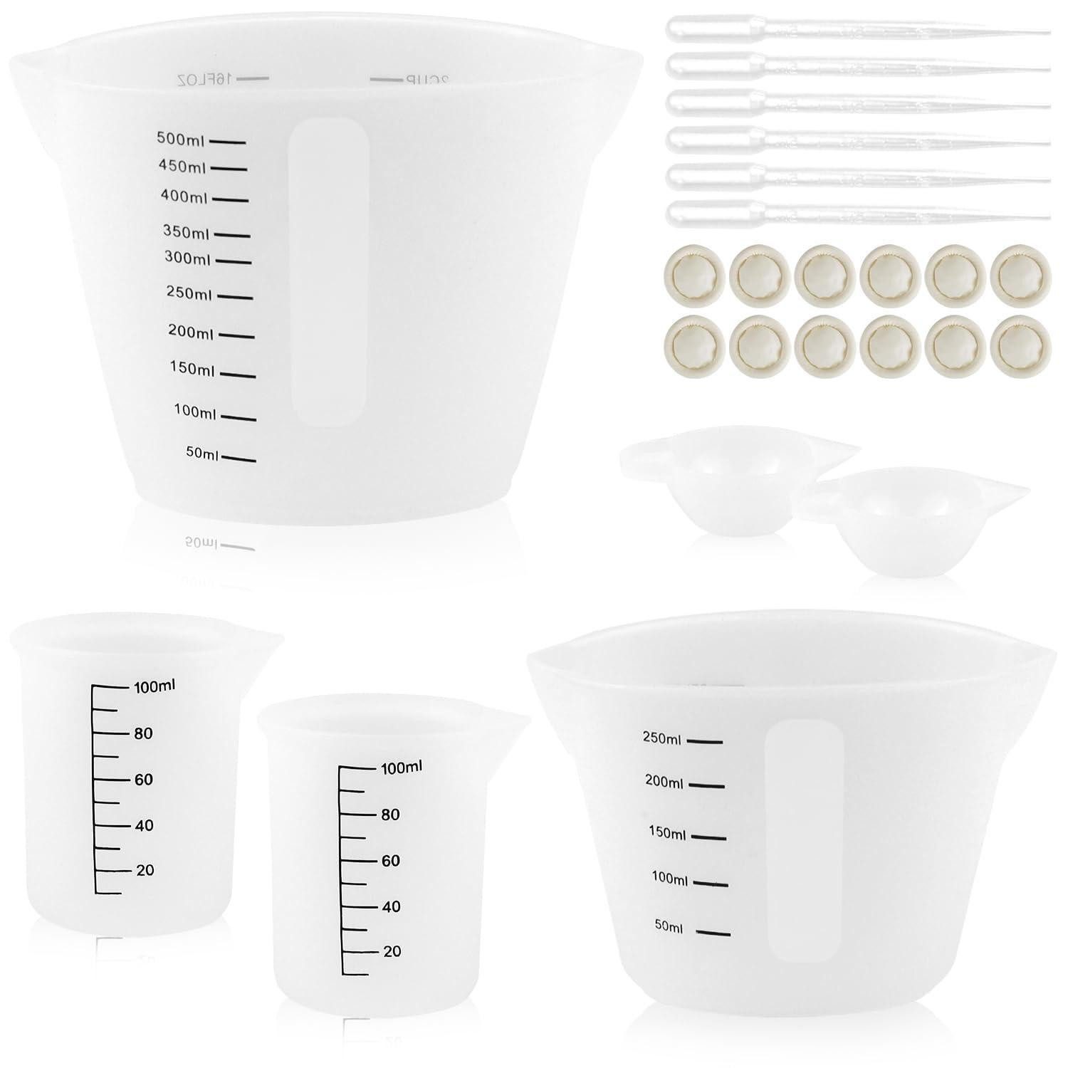 LuxusKollektion Messbecher Silikon Messbecher Set Epoxidharz Gießformen Schmuck