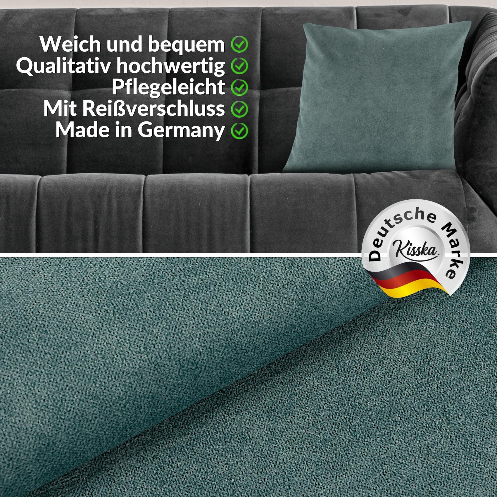 Kisska Dekokissen Kissenhülle MAGIC atmungsaktiv Velour Zierkissen Ambiente günstig online kaufen