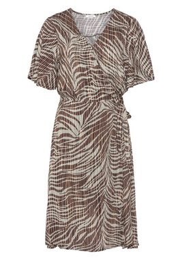 LASCANA Wickelkleid mit Alloverdruck, kurzes Sommerkleid im Animalprint, Strandkleid