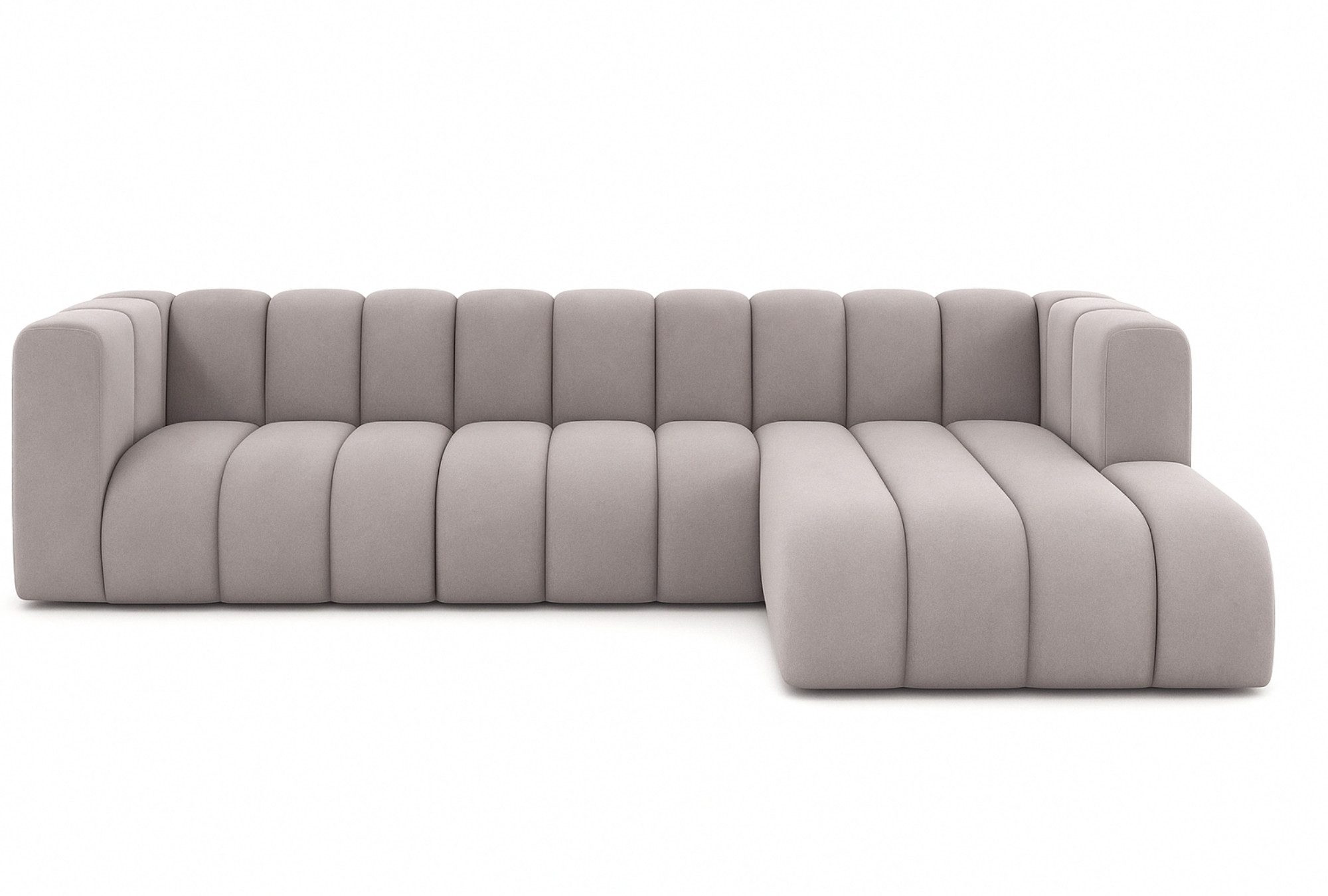 Kaiser Möbel Ecksofa Moderne aus Veloursstoff Salvador Grand L 318 cm, Ecks günstig online kaufen