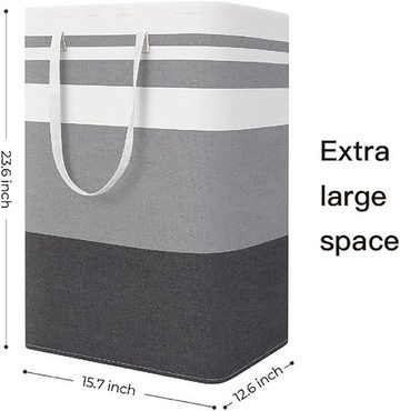 BlauCoastal Wäschekorb 72 L Großer Wäschekorb mit verlängertem Griff (1 St., Zusammenklappbarer Wäschekorb, Aufbewahrungskorb), Zum Aufbewahren und Organisieren von Wäsche