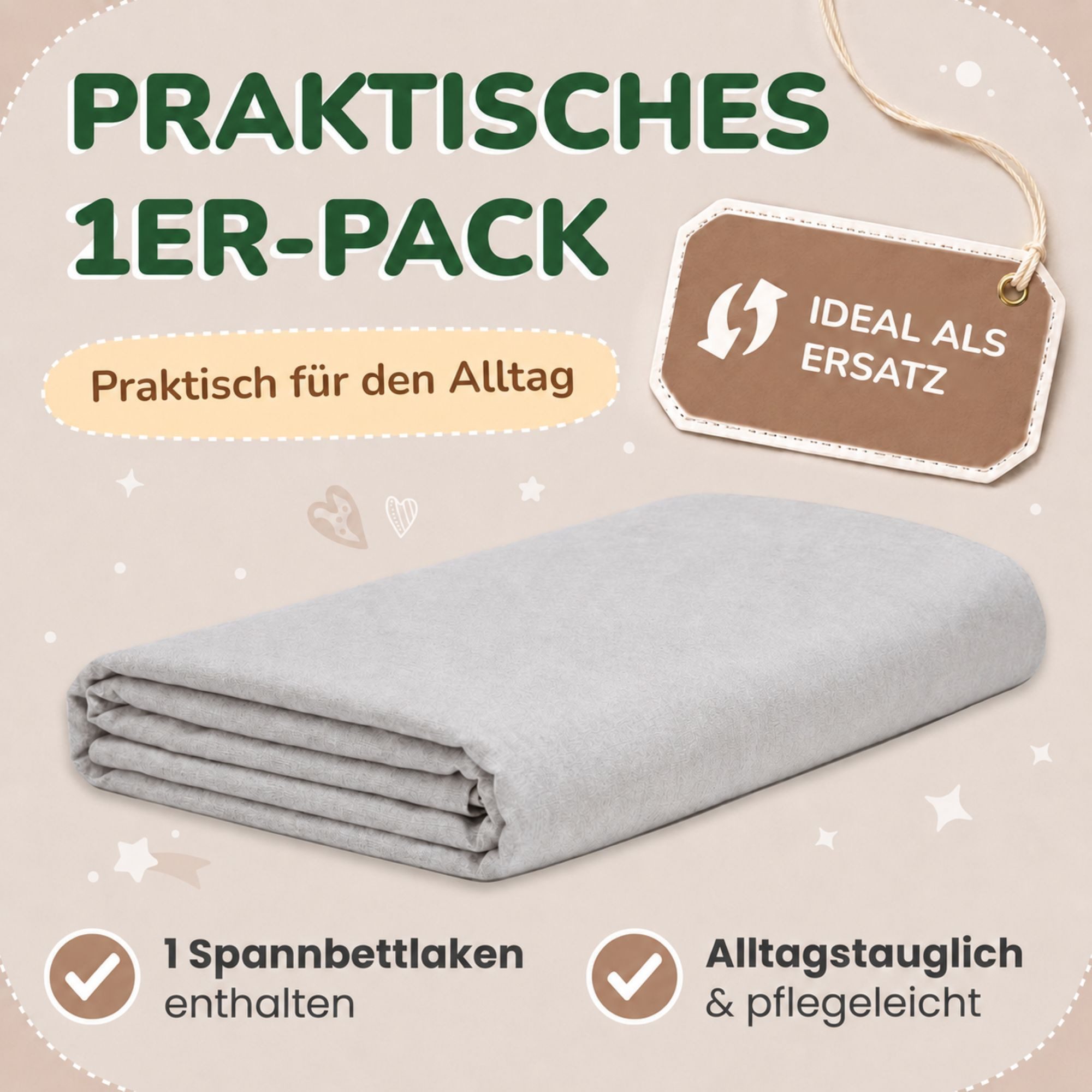 leevitex® Spannbettlaken in verschiedenen Größen und Farben, Jersey aus 100% Baumwolle, Jersey, Gummizug: rundum, (1 Stück), für Kinder- & Standardmatratzen, OE – Bild 5 von 5