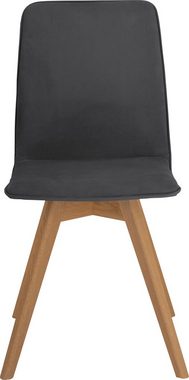 OTTO products Esszimmerstuhl Lillith (Set, 2 St), Bezug aus 100% recyceltem Polyester, Gestell aus Eiche Massivholz