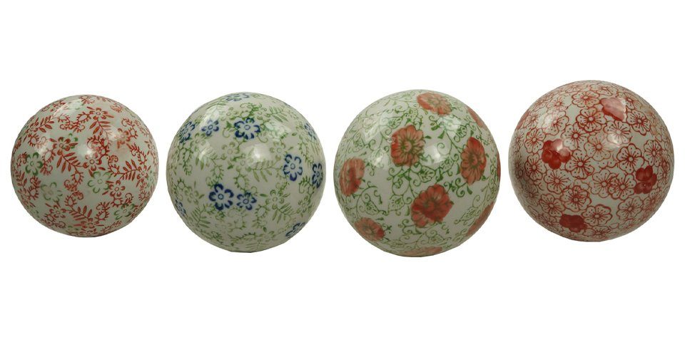 Dekokugel 4er Set Zauberhafte Dekokugel Flower