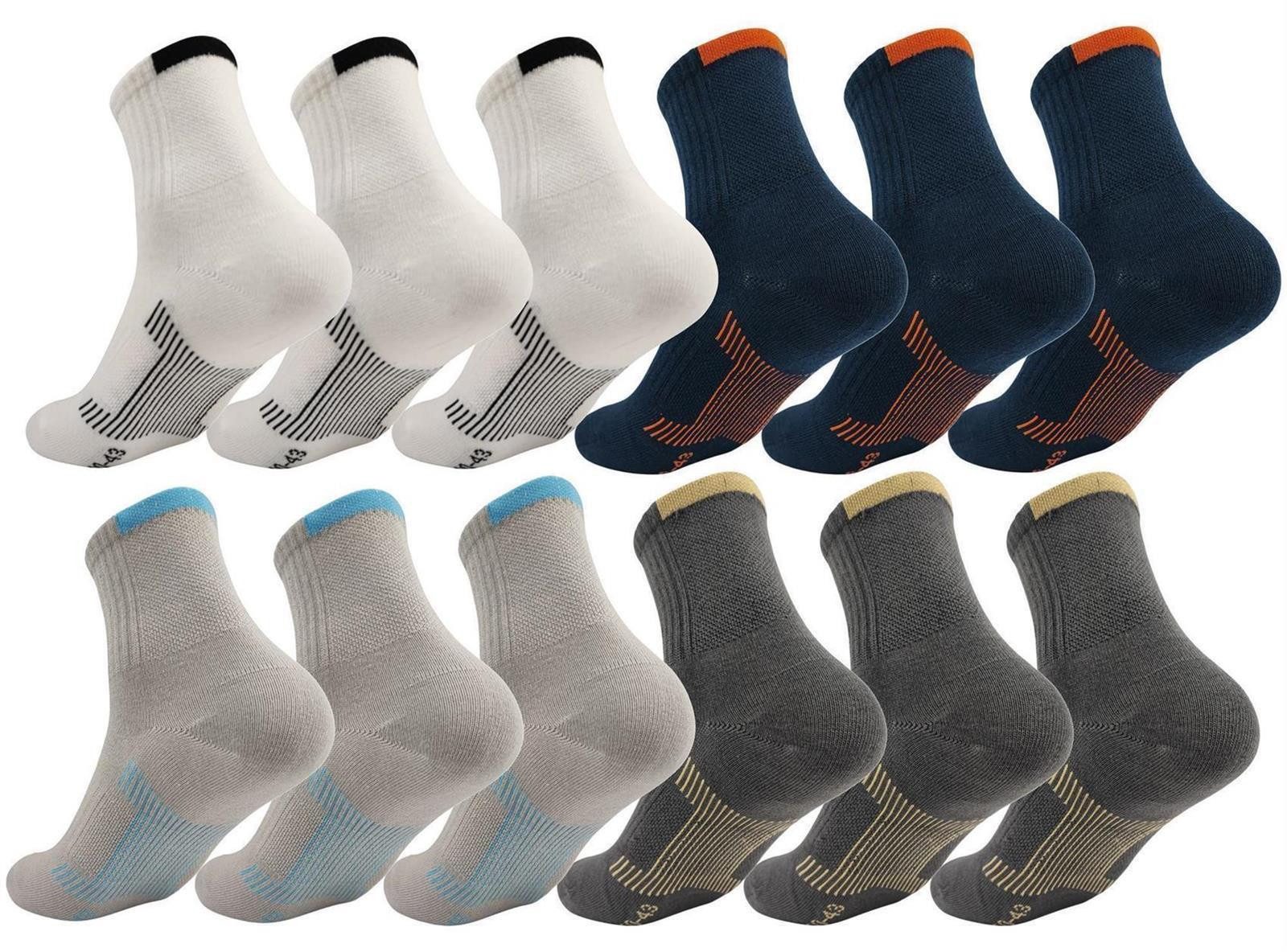 Sportsocken 12 Paar Herren Sport Sneaker Socken Quarter Socks Kurzsocken Halbsocke