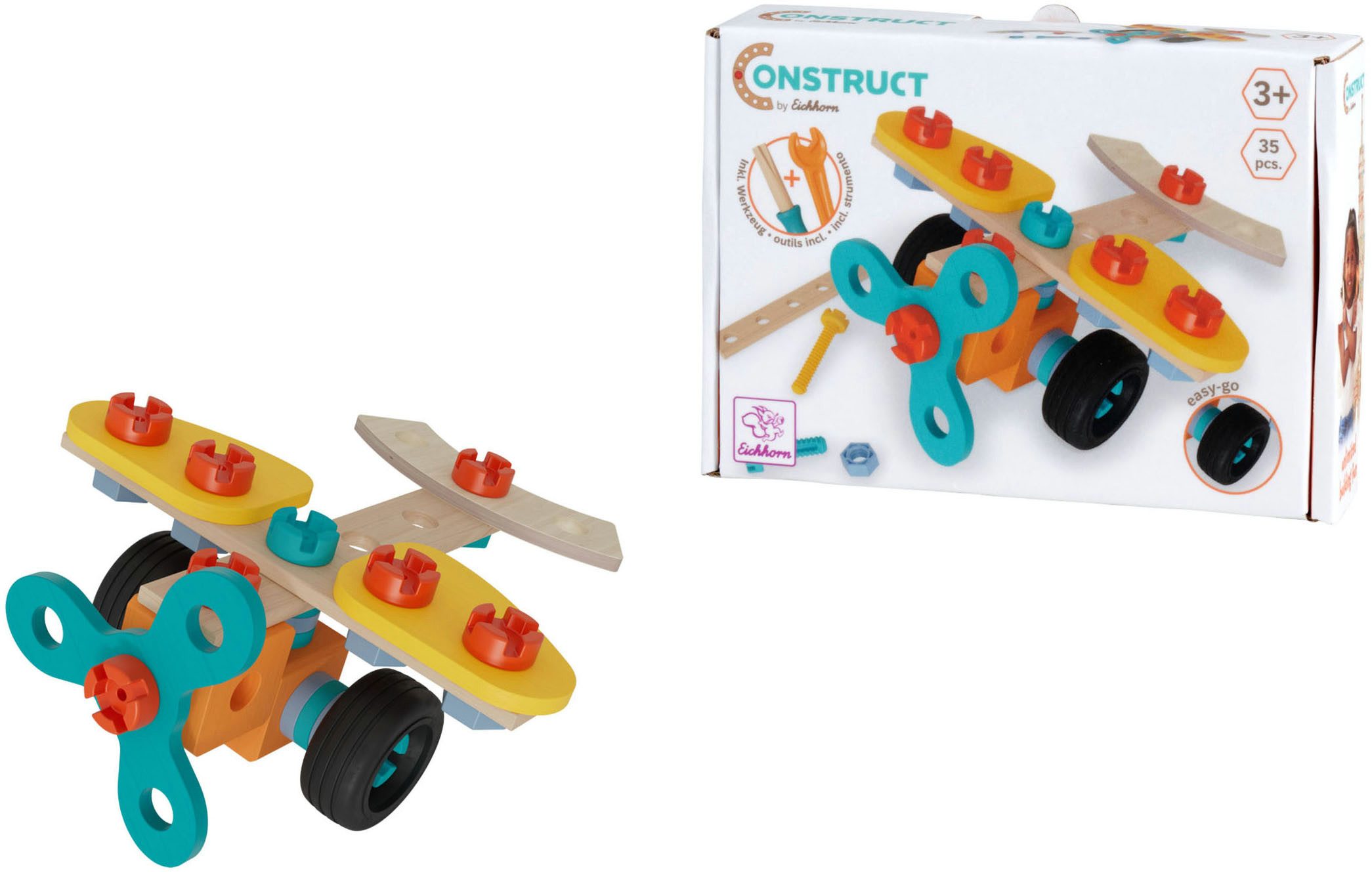 Eichhorn Constructor Mini Flugzeug Konstruktionsspielsteine, (35 St)