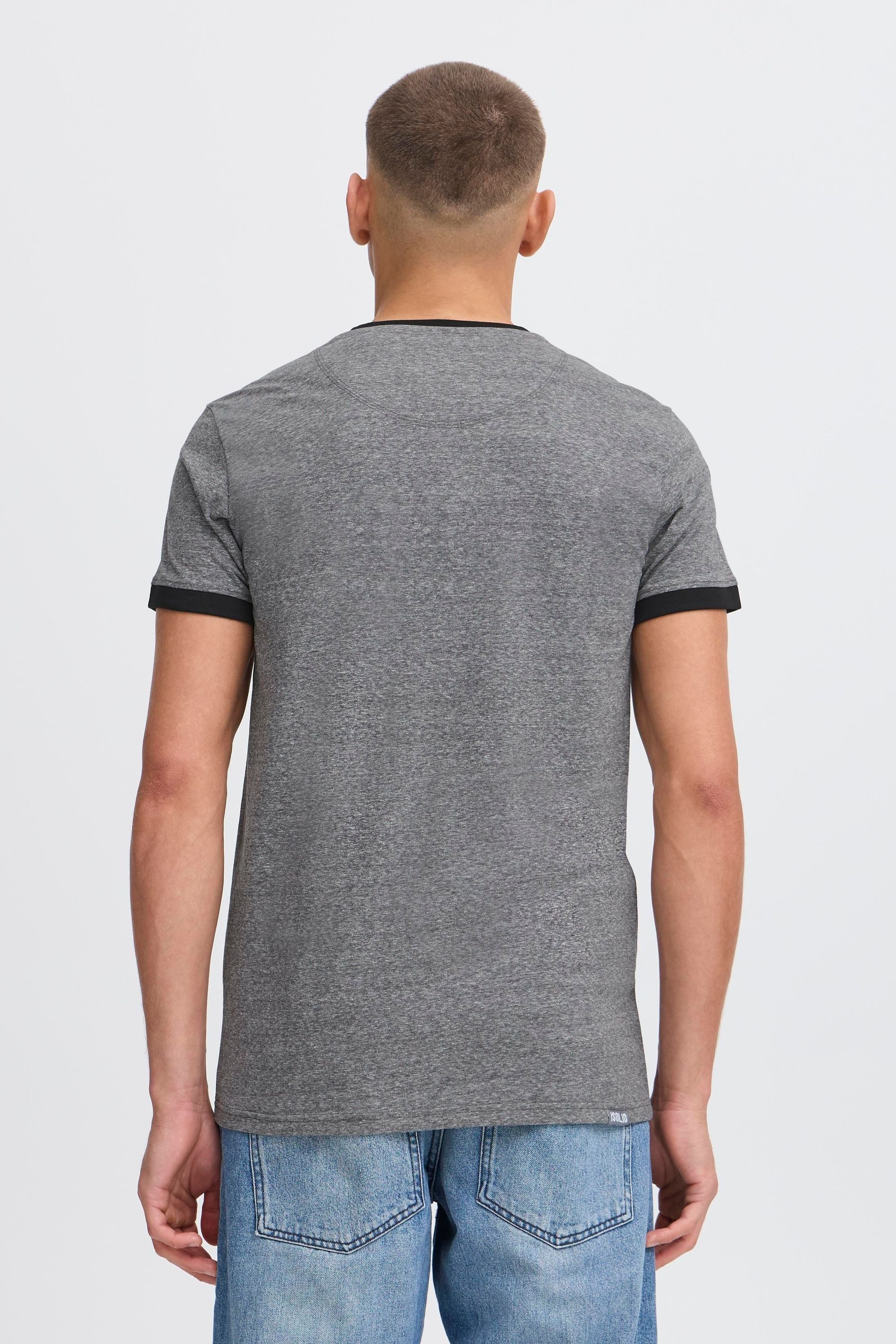 !Solid T-Shirt SDBennTee Kurzarmshirt mit farblich abgesetztem Kragen und Ärmelsaum