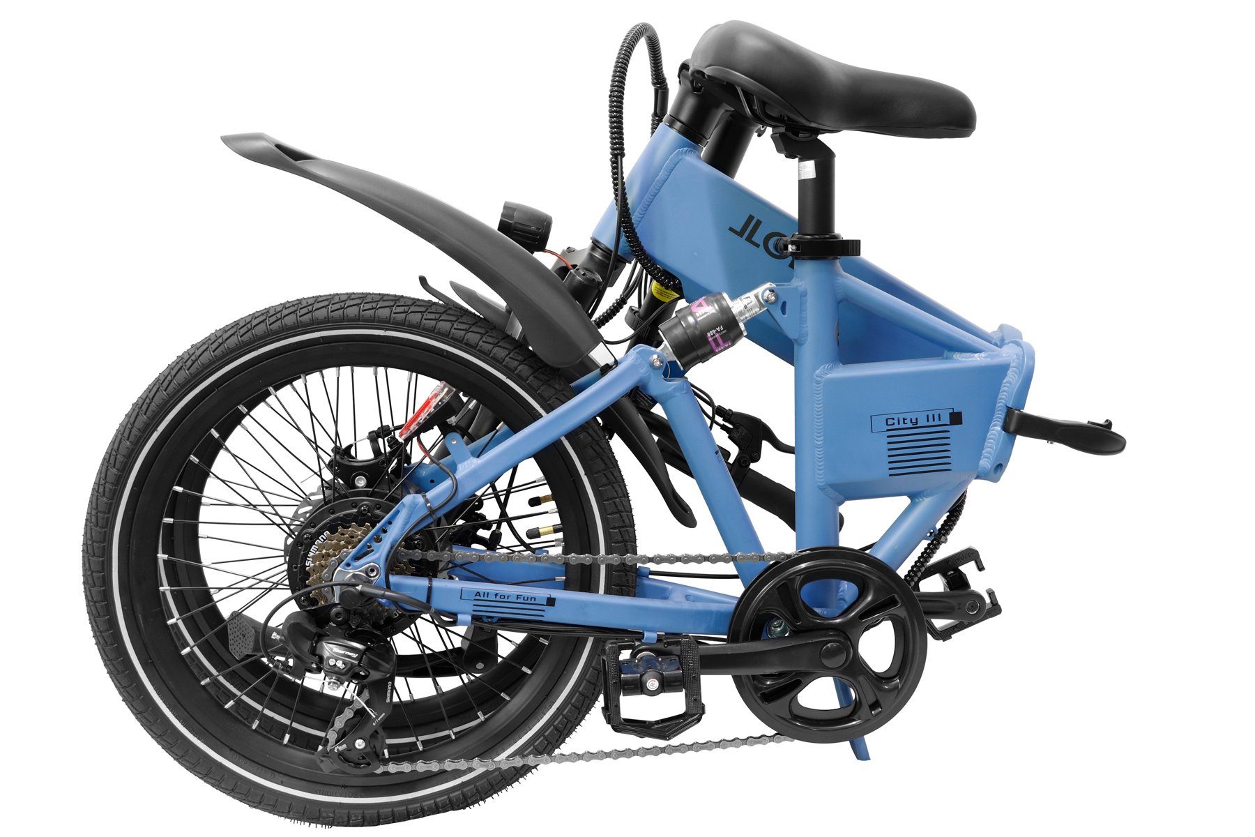 LLobe E-Bike Falt-E-Bike 20" City Gang, blau 374,40 Heckmotor, Ah, III 10,4 Akku Wh 7
