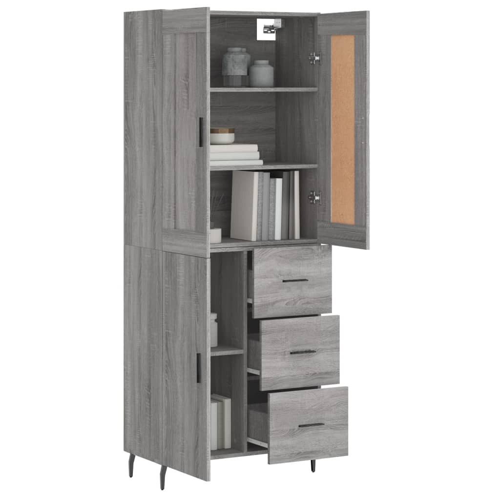 vidaXL Highboard Highboard Grau Sonoma 69,5x34x180 günstig online kaufen