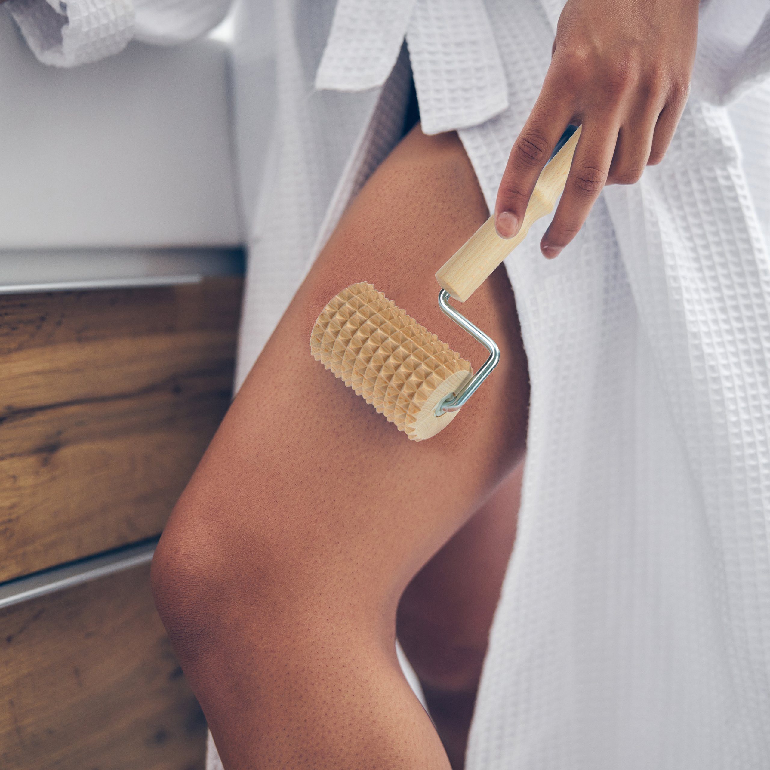 Lantelme Massageroller Holz Massage und Wellness Set für Hände Füße Nacken Körper, Massageset 3-tlg., 3er Seit, Massageroller, Fussmassageroller, Handmassageroller