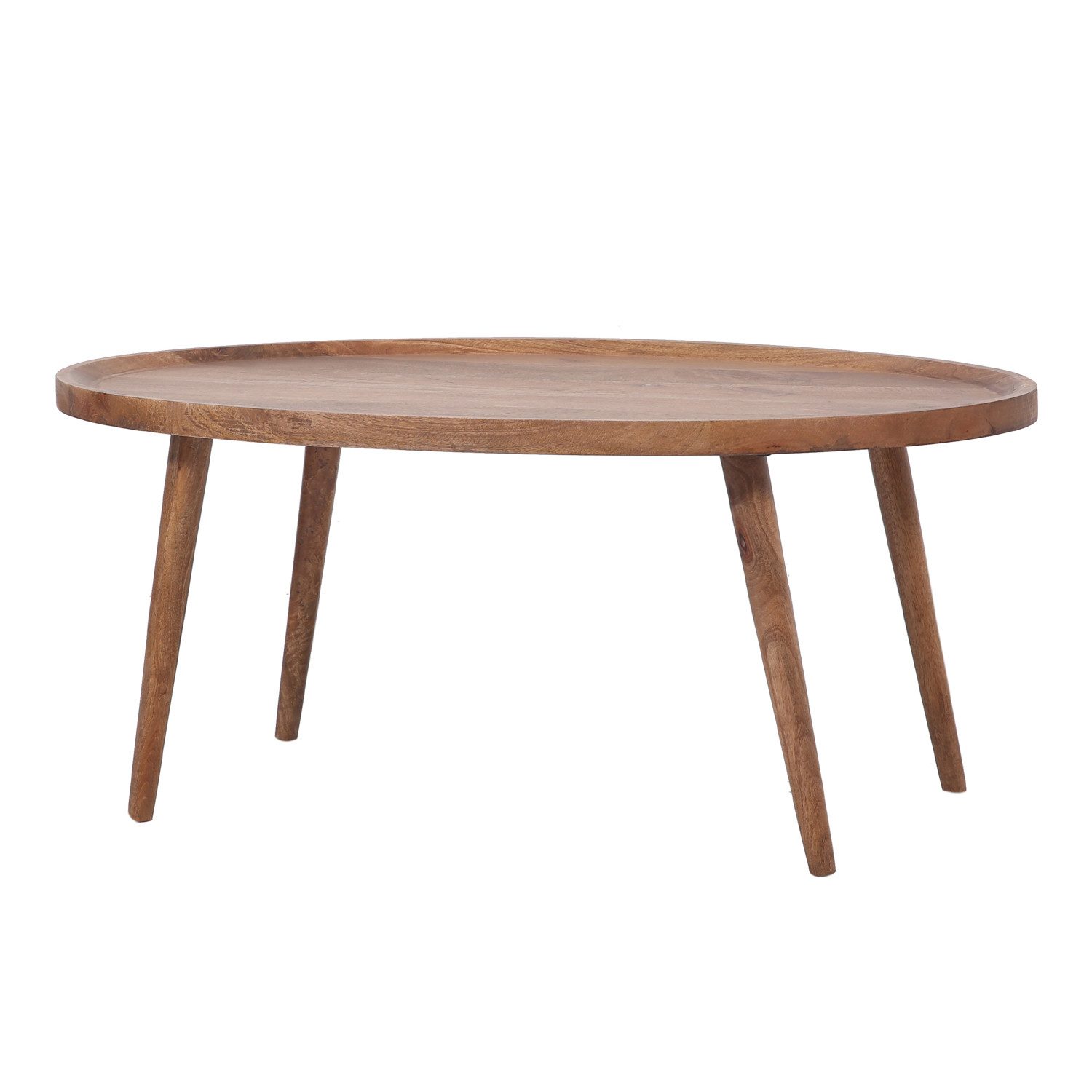 Marrakesch Orient & Mediterran Interior Couchtisch Couchtisch Addisie 120x70 cm oval aus massivem Mangoholz Skandi Stil (1-St)