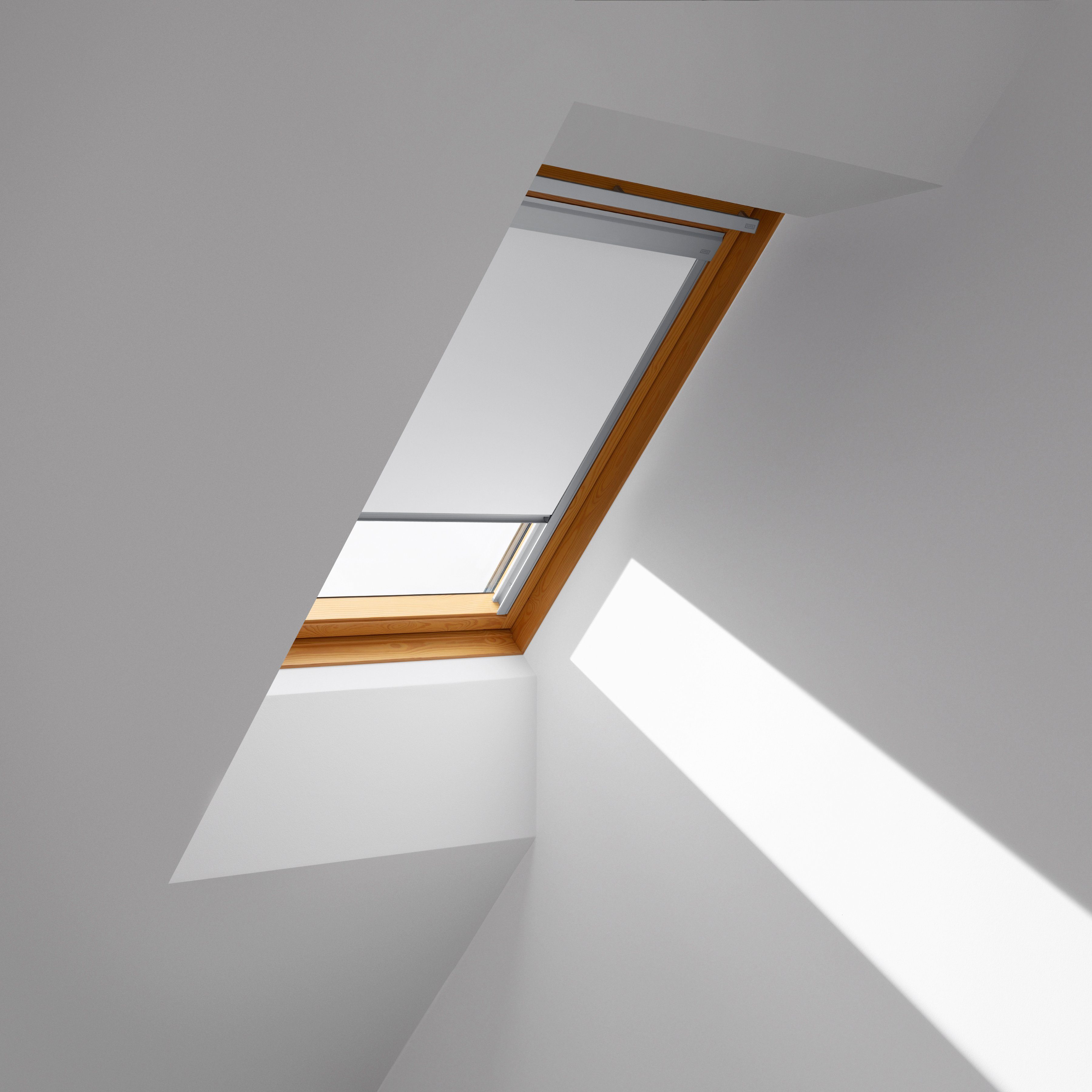Verdunklungsrollo DBL S08 4288, VELUX, verdunkelnd, ohne Bohren, in Führungsschienen, VELUX »Pick & Click!«, alufarbene Führungsschienen & Griffleiste