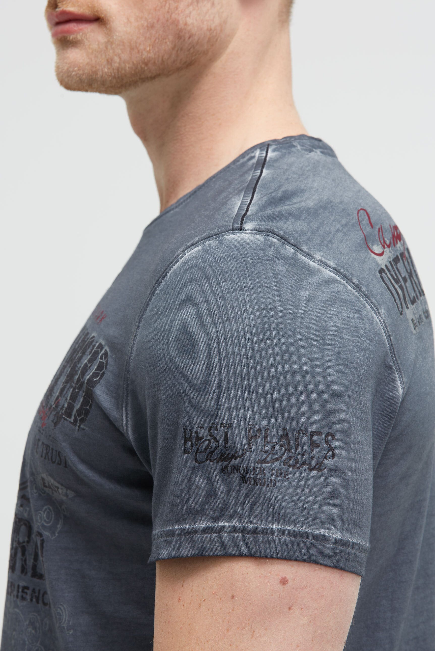 CAMP DAVID Rundhalsshirt mit Kontrastnähten