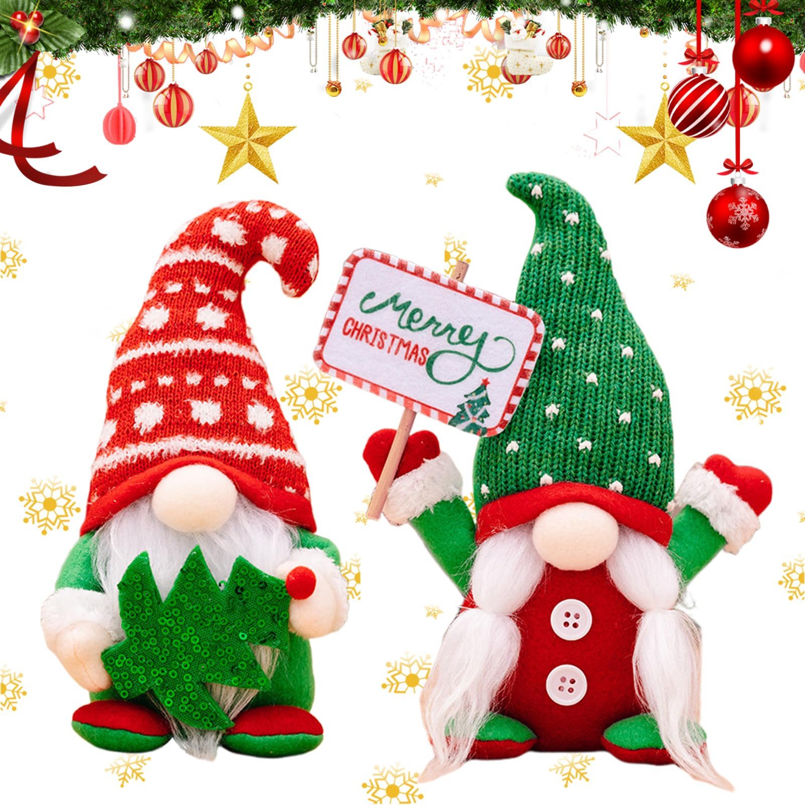 FOUORTUNATE-BEE Dekofigur 2er-Set Weihnachtswichtel – niedliche Indoor-Weih günstig online kaufen