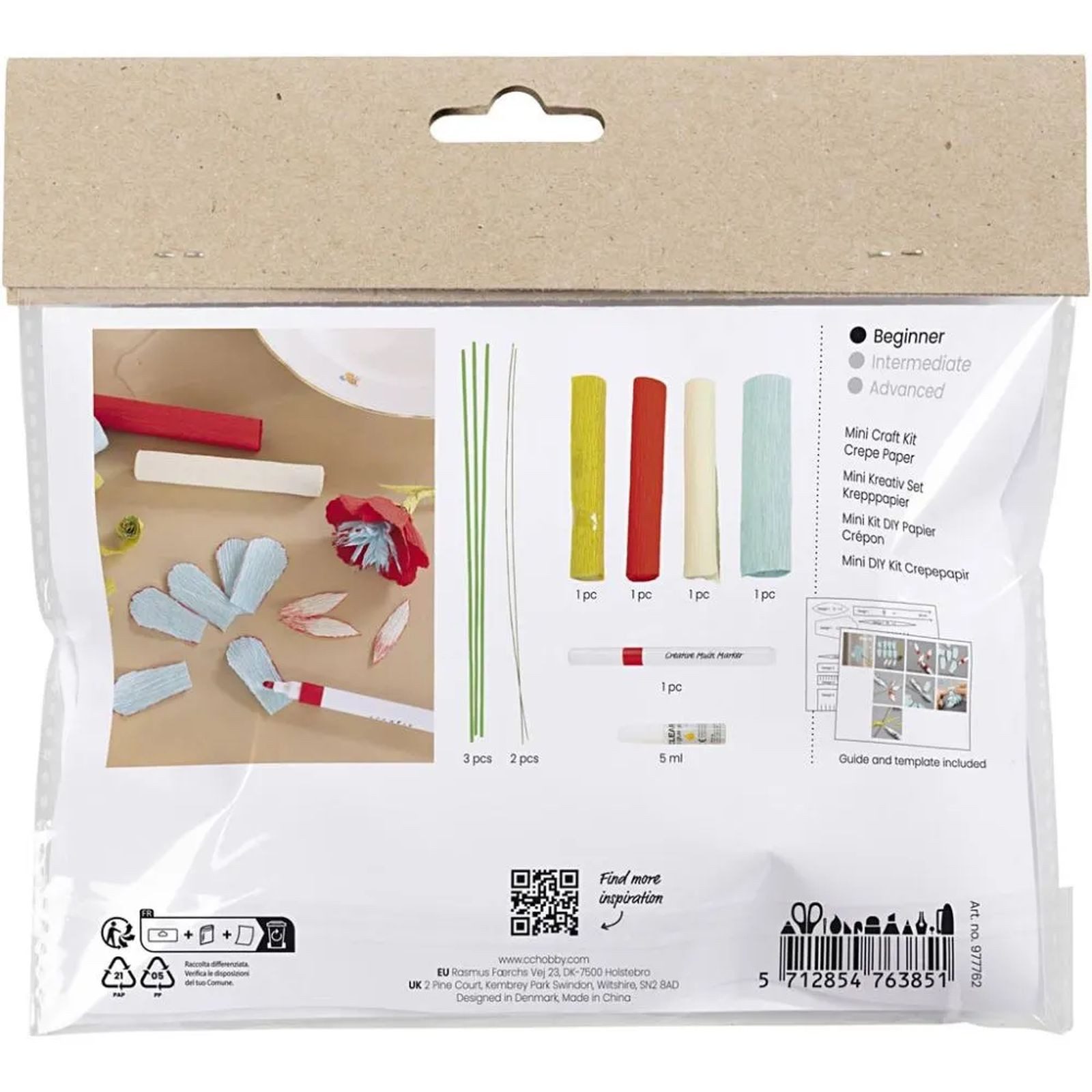 creativ company Kreativset Mini-Kreativ-Kit Krepppapier