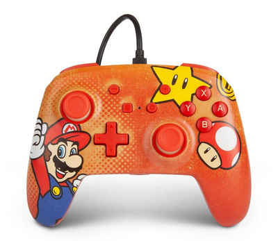 PowerA »Mario Vintage« Switch-Controller (Mario Vintage Design, 2 programmierbare Advanced Gaming-Tasten, 3,5-mm-Audiobuchse)