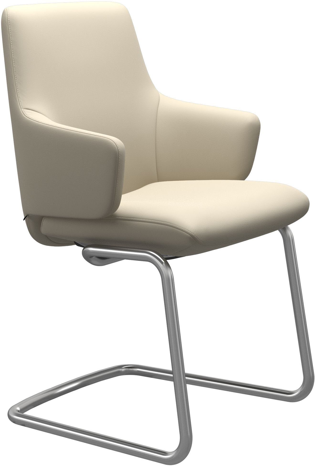 Stressless® Polsterstuhl Laurel, Low Back mit Armlehne, Größe L, mit Beinen aus Stahl in Chrom matt