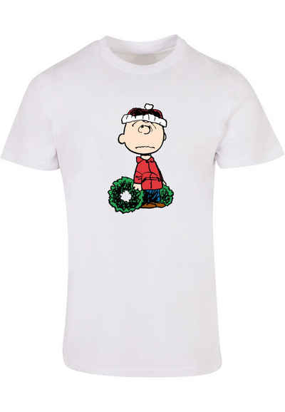 Merchcode T-Shirt Merchcode Herren Peanuts Wreath Basic Round Neck T-Shirt (1-tlg)