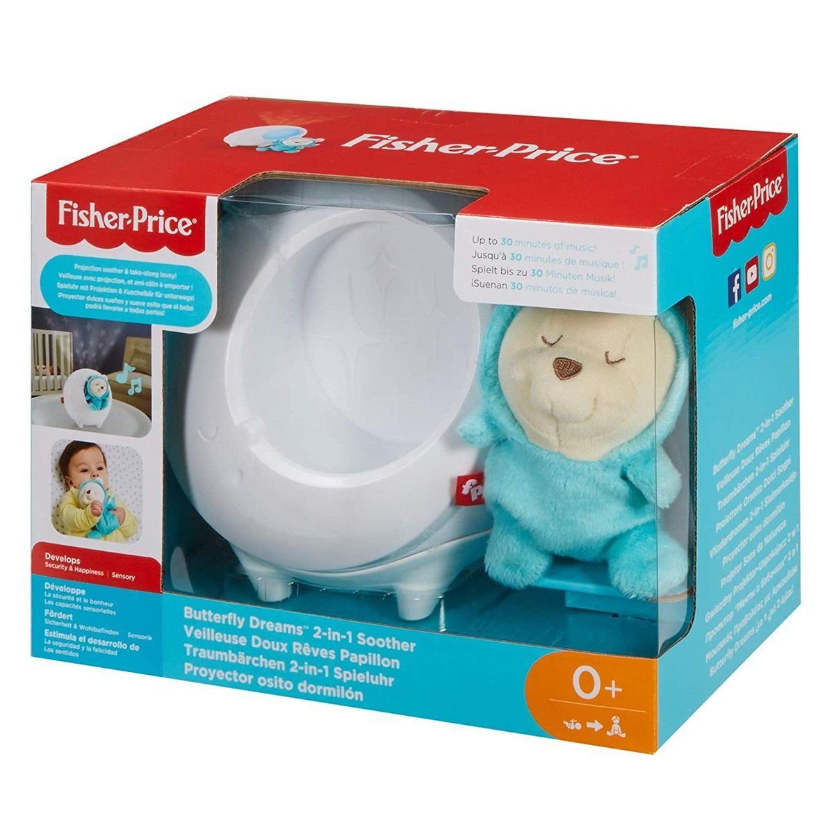 Spieluhr Mattel DYW48 - Fisher-Price - Traumbärchen Spieluhr, 2 in 1