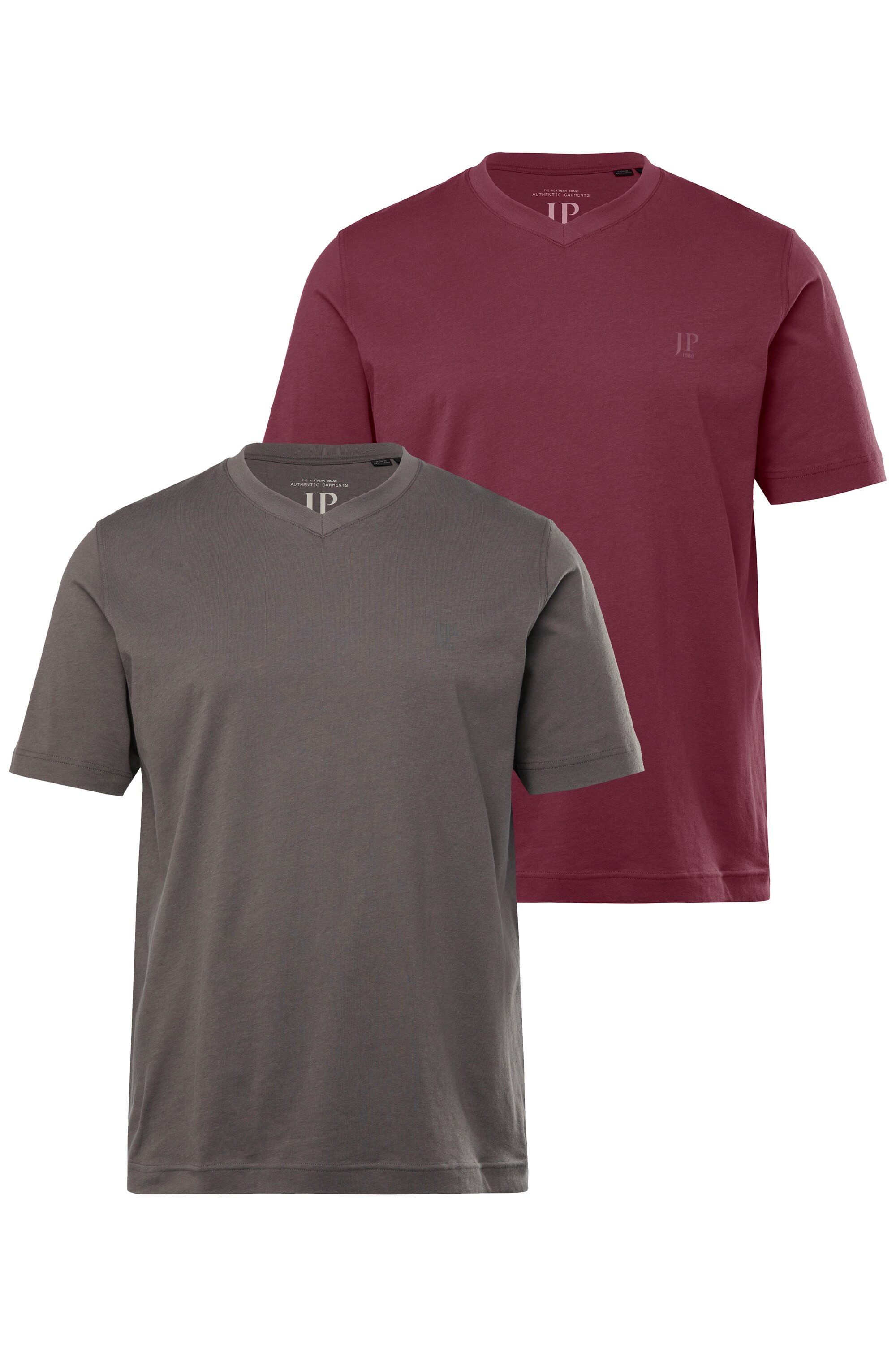 JP1880 T-Shirt T-Shirt V-Ausschnitt Halbarm bis 8 XL (2-tlg) günstig online kaufen