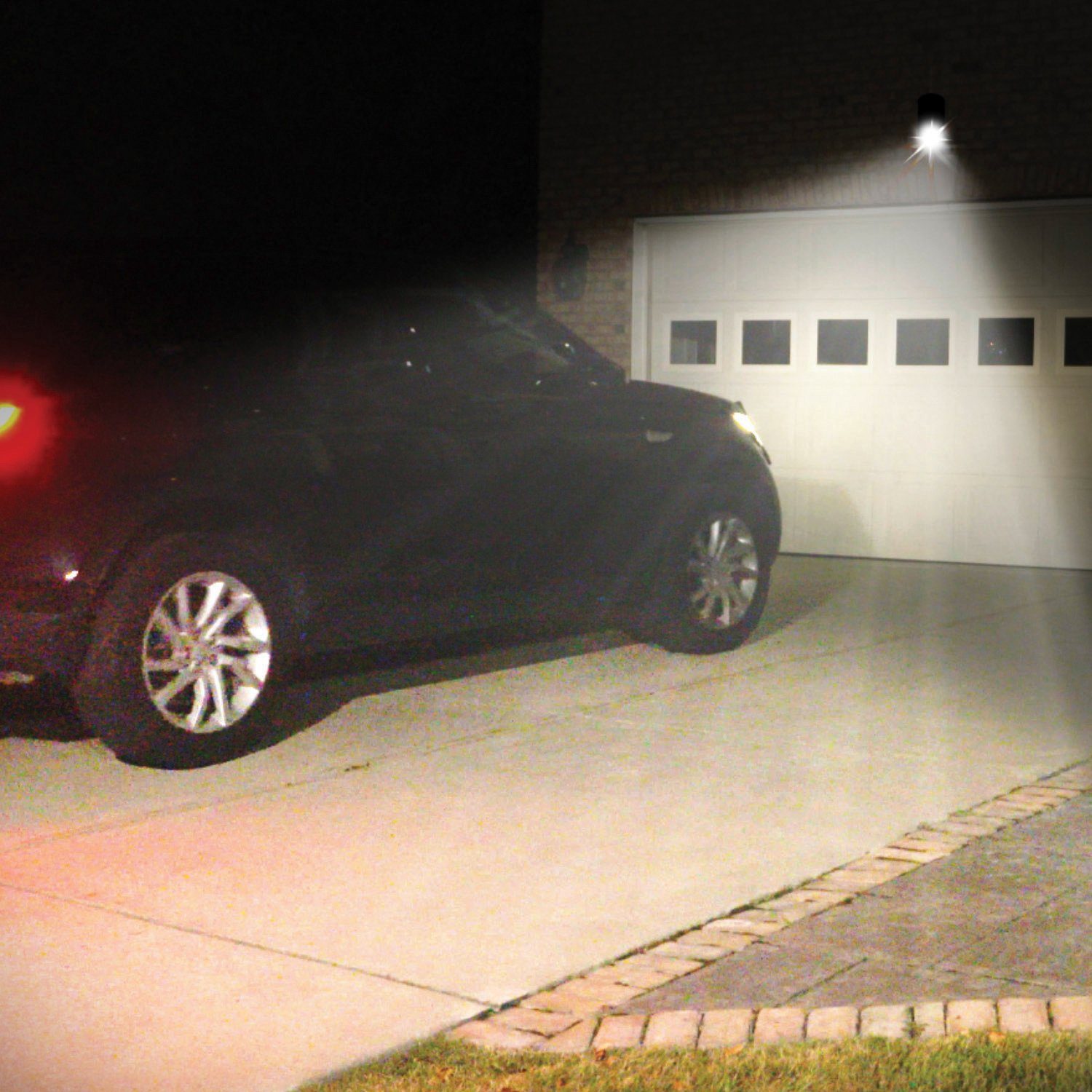 MediaShop Außen-Wandleuchte Panta Safe Light, LED fest integriert, Kaltweiß, 360 Grad drehbar, wetterbeständig, extrem Hell, Bewegungssensor