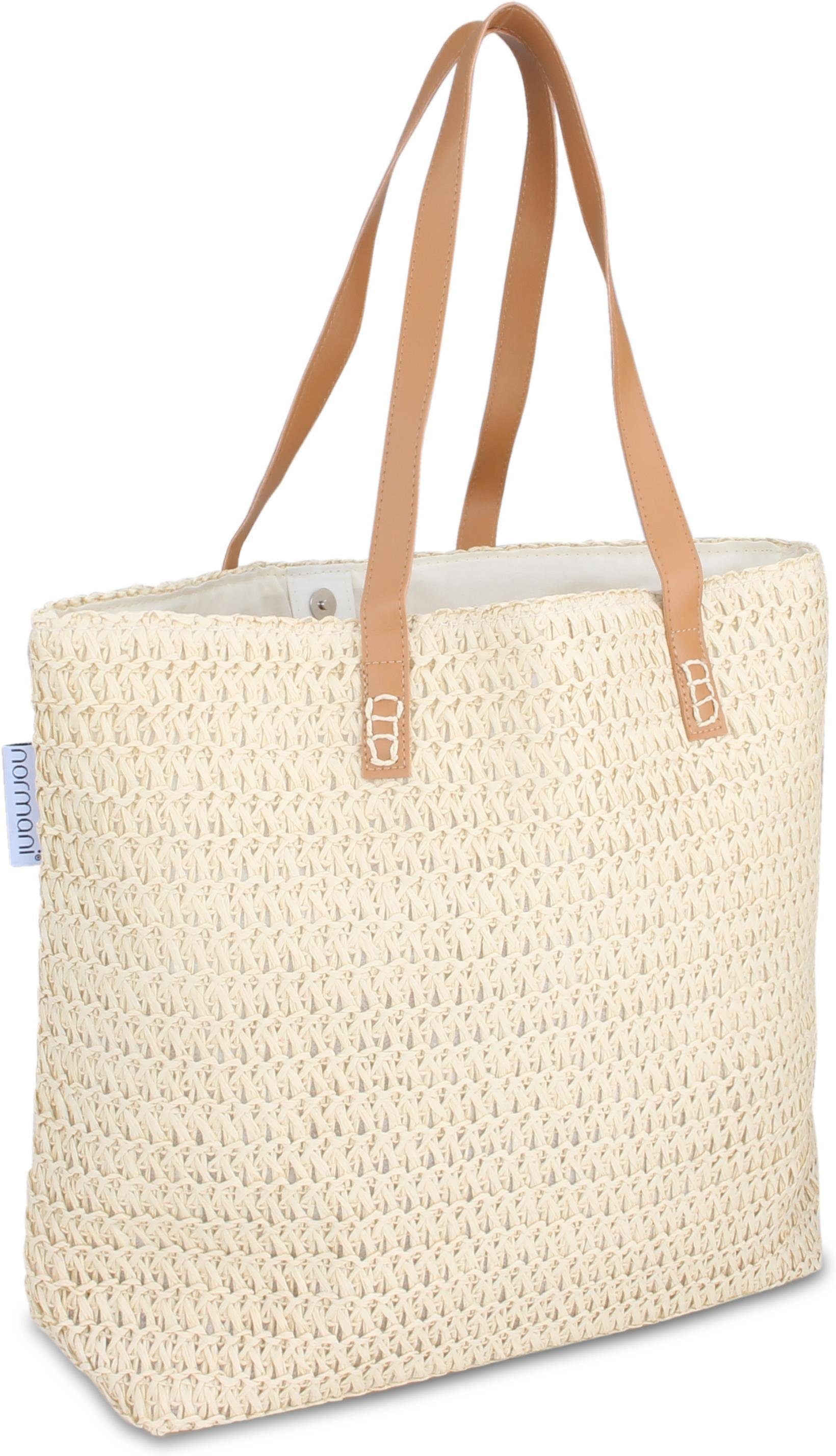 normani Strandtasche Bequeme Sommer-Umhängetasche, Strandtasche, Schultertasche als Henkeltasche tragbar – Bild 3 von 5