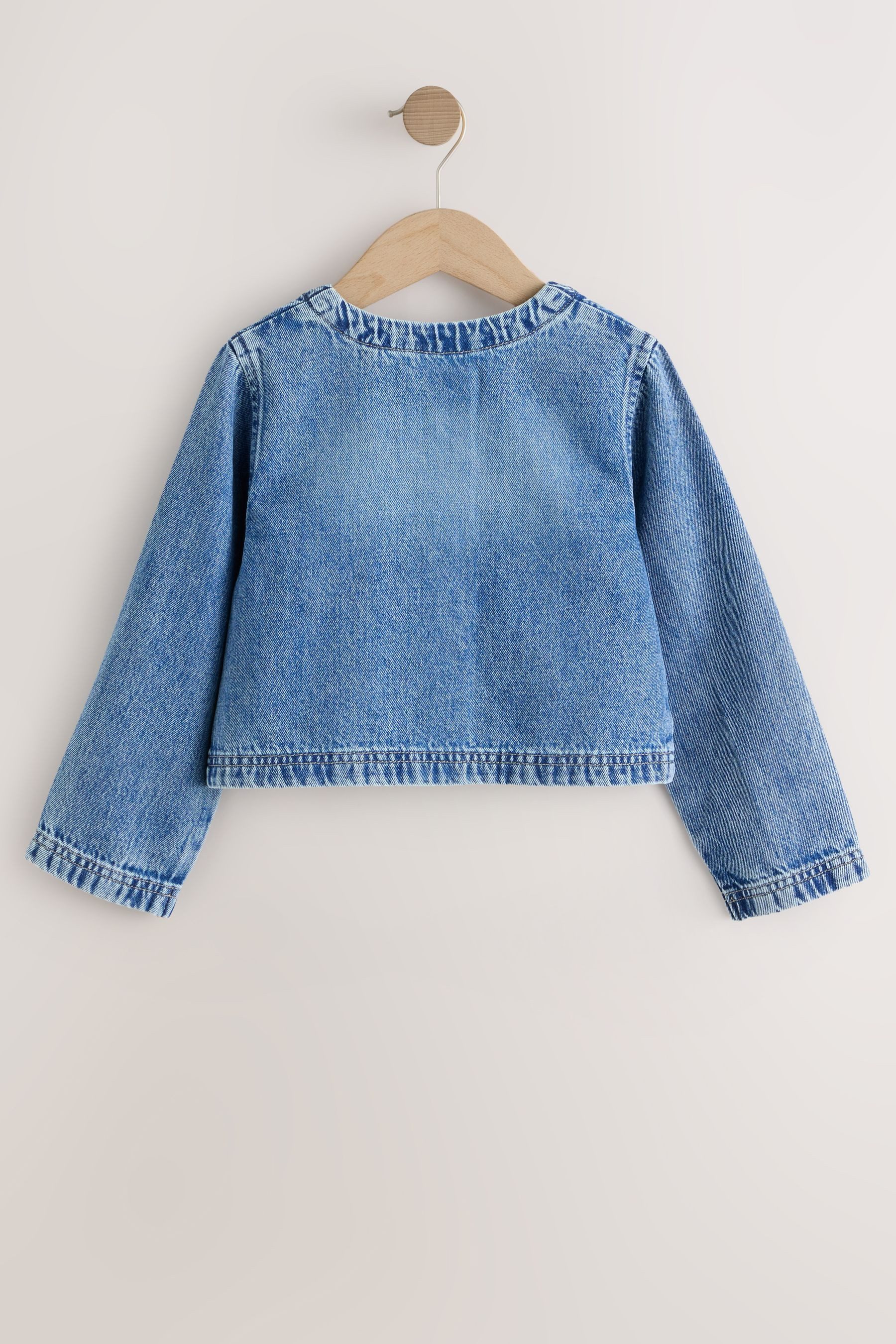 Next Jeansjacke Kragenlose Jeansjacke (1-St)