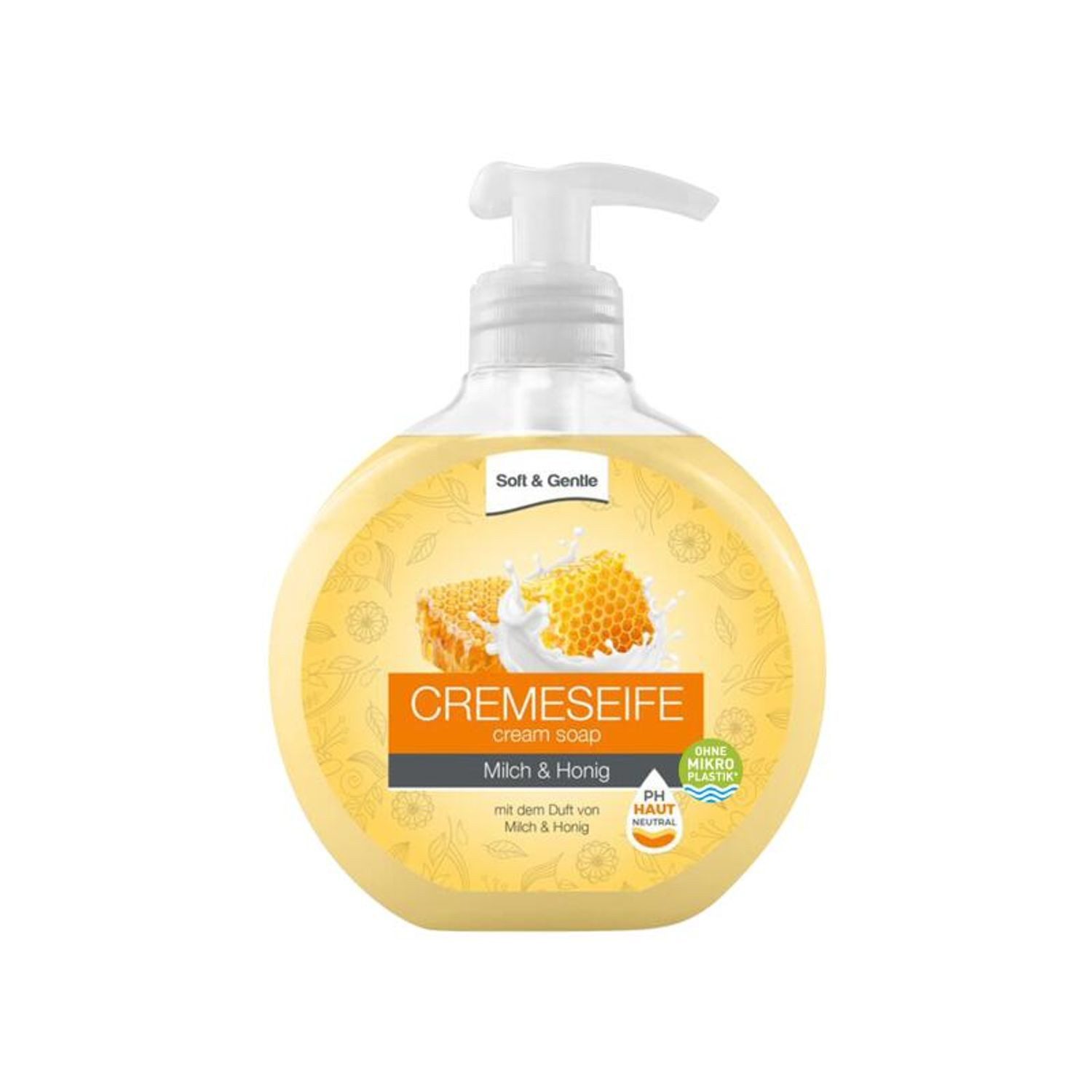 Flüssigseife 12x 500ml Soft & Gentle Cremeseife Milch & Honig Hand Hände waschen Sp