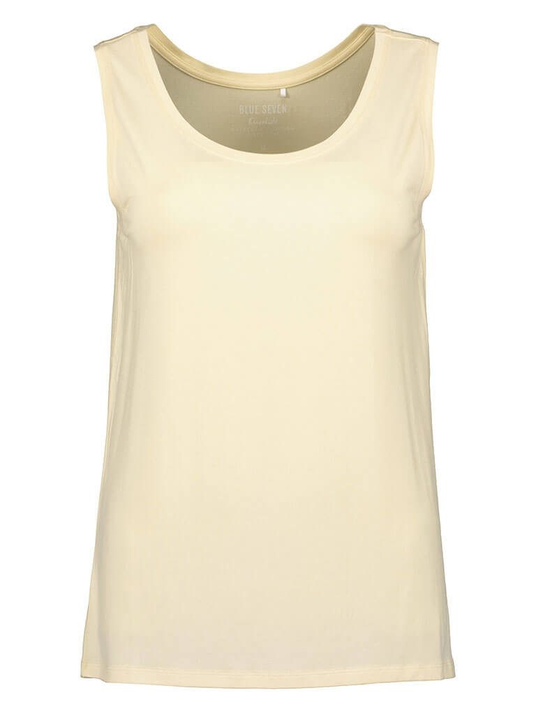 Blue Seven Rundhalsshirt Damen Top 100135 Unifarben - Träger-Shirt Sommershirt Ärmellos Zeitloses Design, Rundhalsausschnitt, Perfekt als Basic-Shirt, Leicht