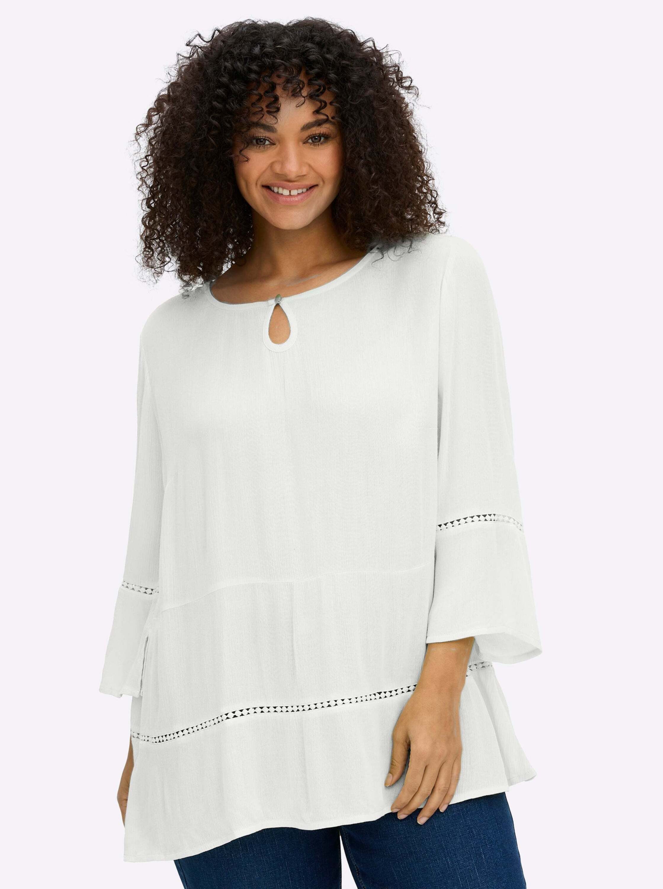 Sheego Klassische Bluse 3/4-Arm-Bluse 3/4-Arm