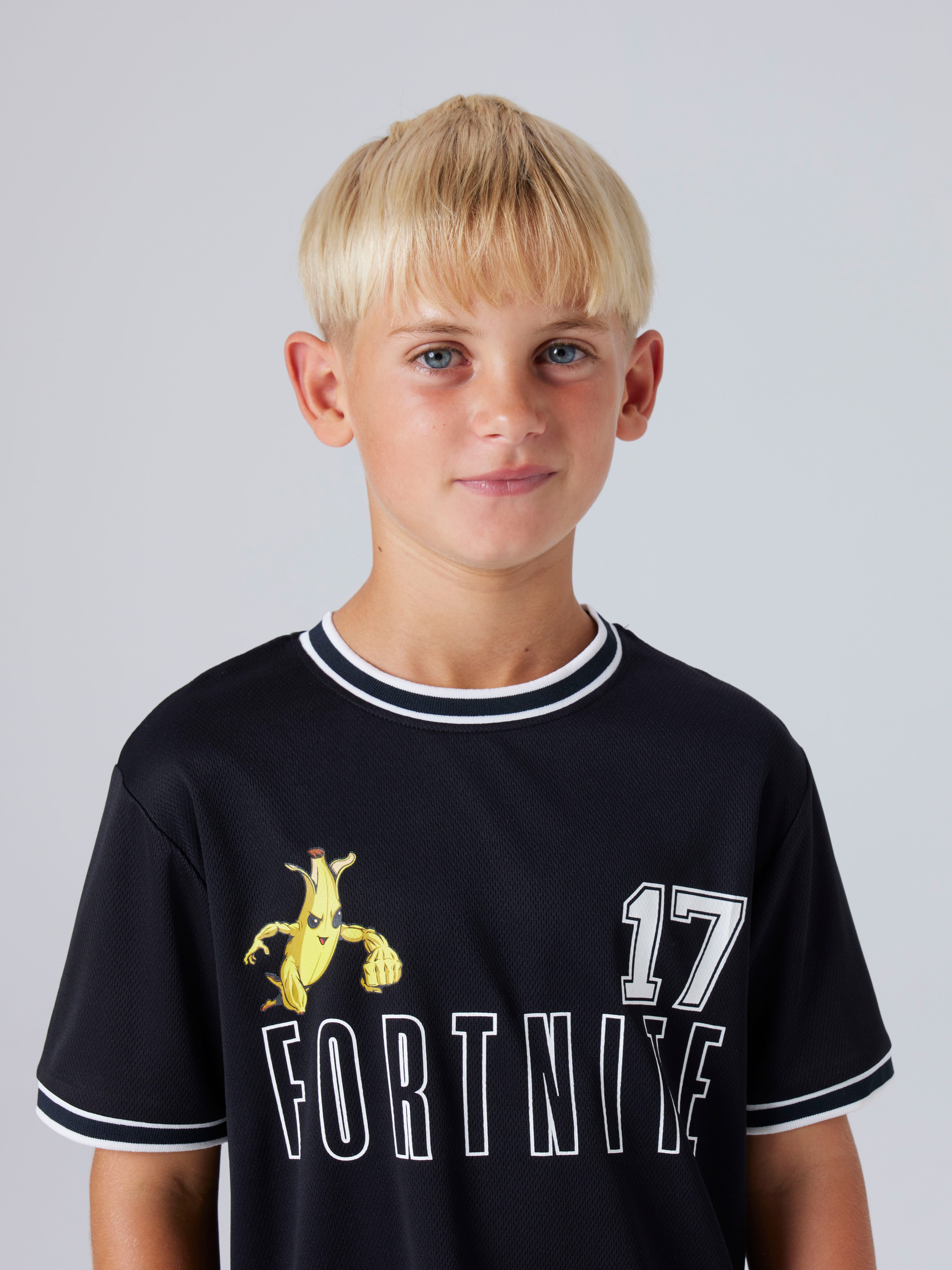 Name It T-Shirt NKMALISHER FORTNITE SS NREG POLY TOP BFU Kunstfaser, Mesh Material, locker geschnitten