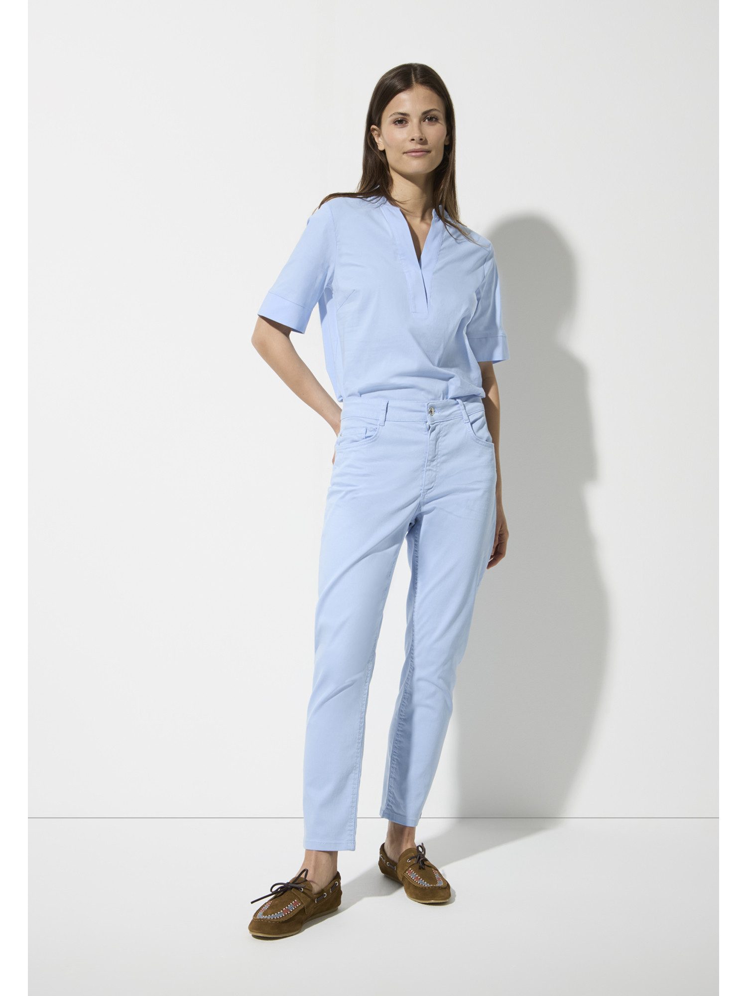 MORE&MORE Kurzarmbluse Stretchbluse