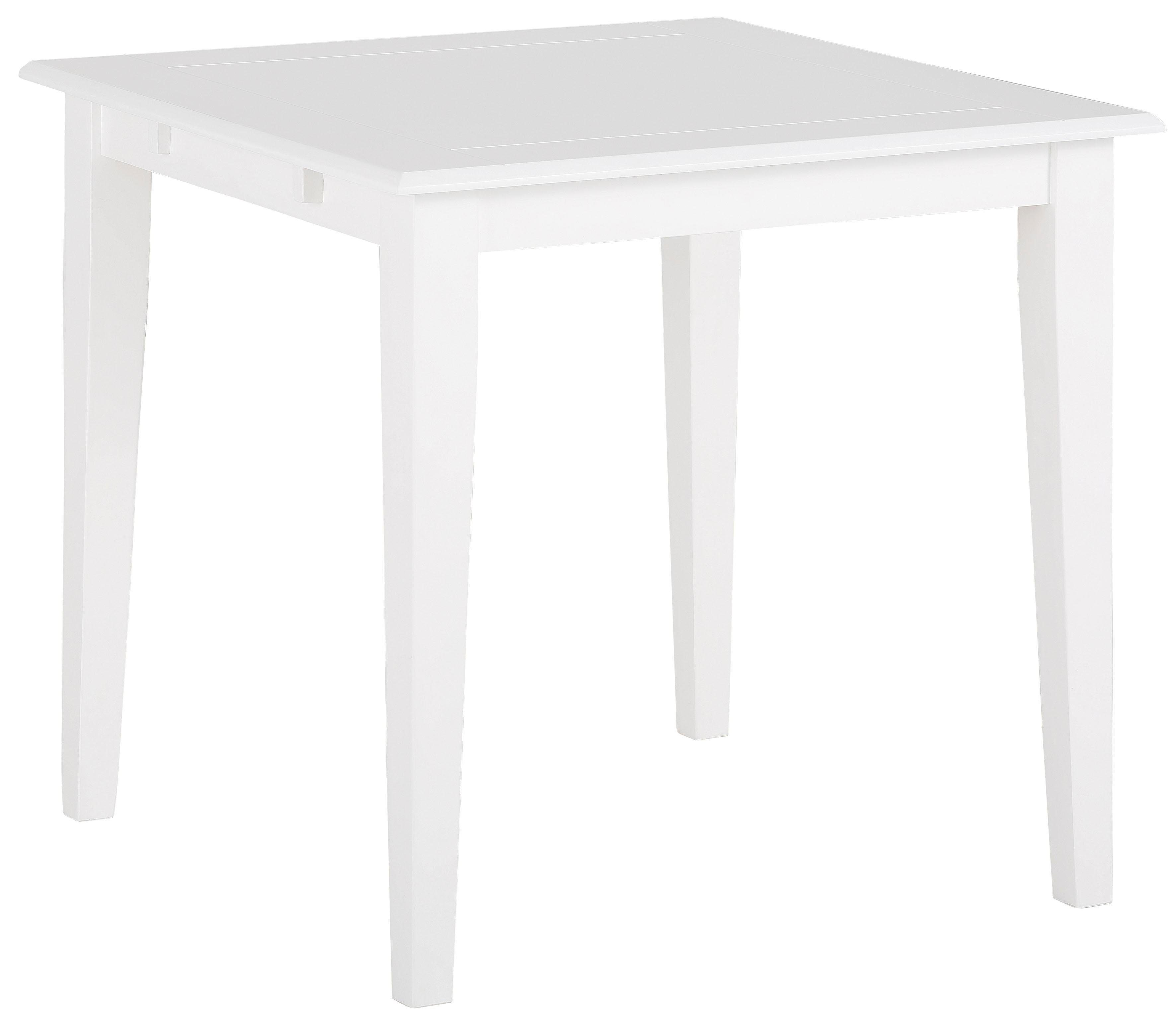 OTTO home Esstisch Fullerton, weiß lackiert, B/T 80 x 80 cm, Ansteckplatte separat bestellbar
