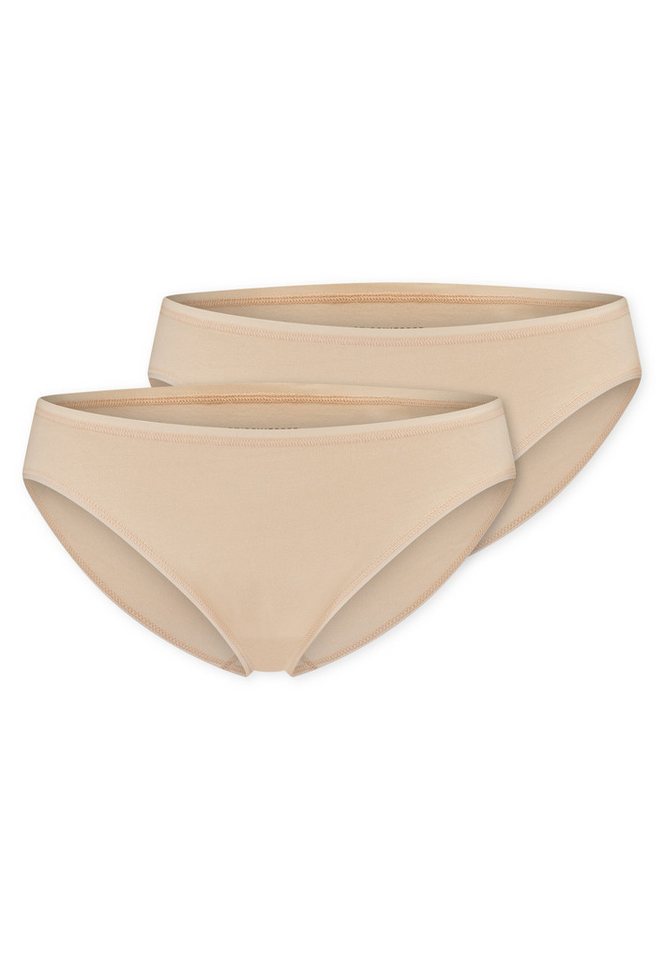 Schiesser Minislip 95/5 (2er Pack) mit flachen Nähten, Baumwollmischung, Single Jersey, weich