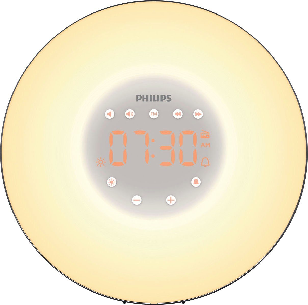 UKW-Radio mit Light 10 2 Tageslichtwecker und Wecktönen, natürlichen HF3506 schwarz Lichteinstellungen Philips Wake-up