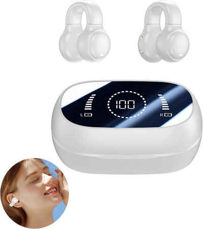 YEKUYEKU Bluetooth 5.3, Bone Conduction Open-Ear-Kopfhörer (Ergonomisches Design für schmerzfreien Musikgenuss beim Sport und unterwegs., Open Ear, Kabelloses Headset für Sport Radfahren Fahren Laufen)