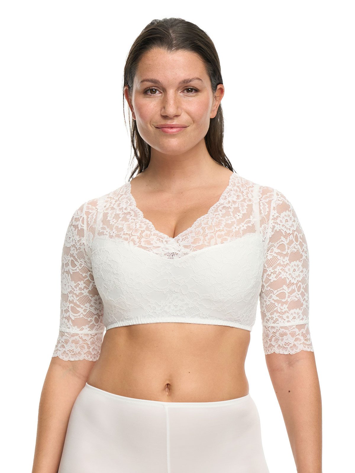 Dirndlbluse Dirndlbluse halbarm Wiesn-Zauber