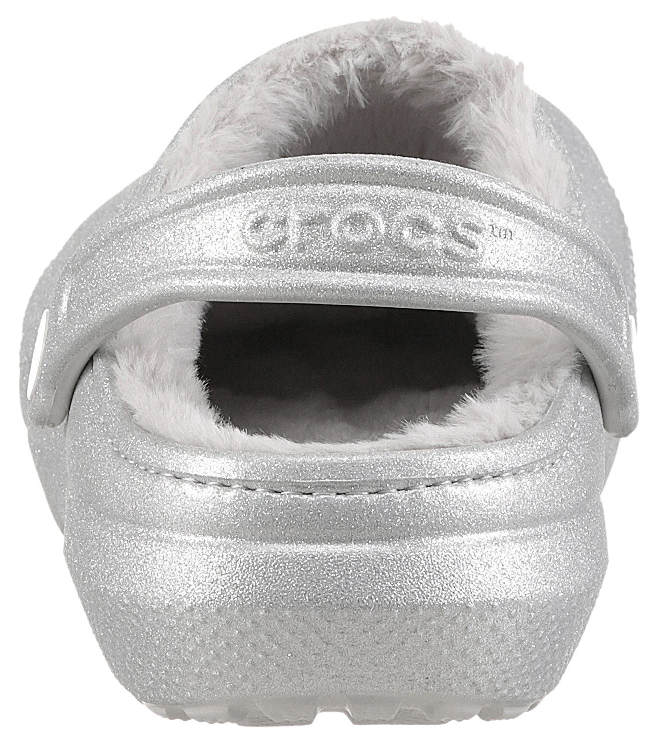 Crocs Classic Fuzz Lined Glitter Clog mit Lüftungsöffnungen günstig online kaufen