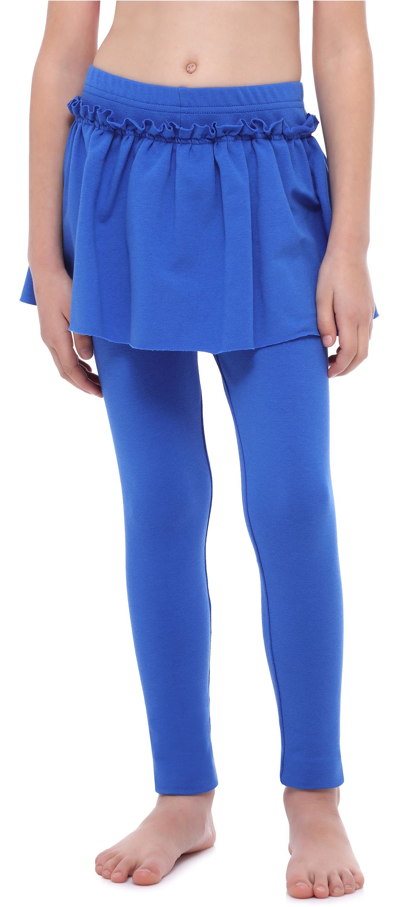Leggings Mädchen Lange Leggings aus Baumwolle mit Rock MS10-255