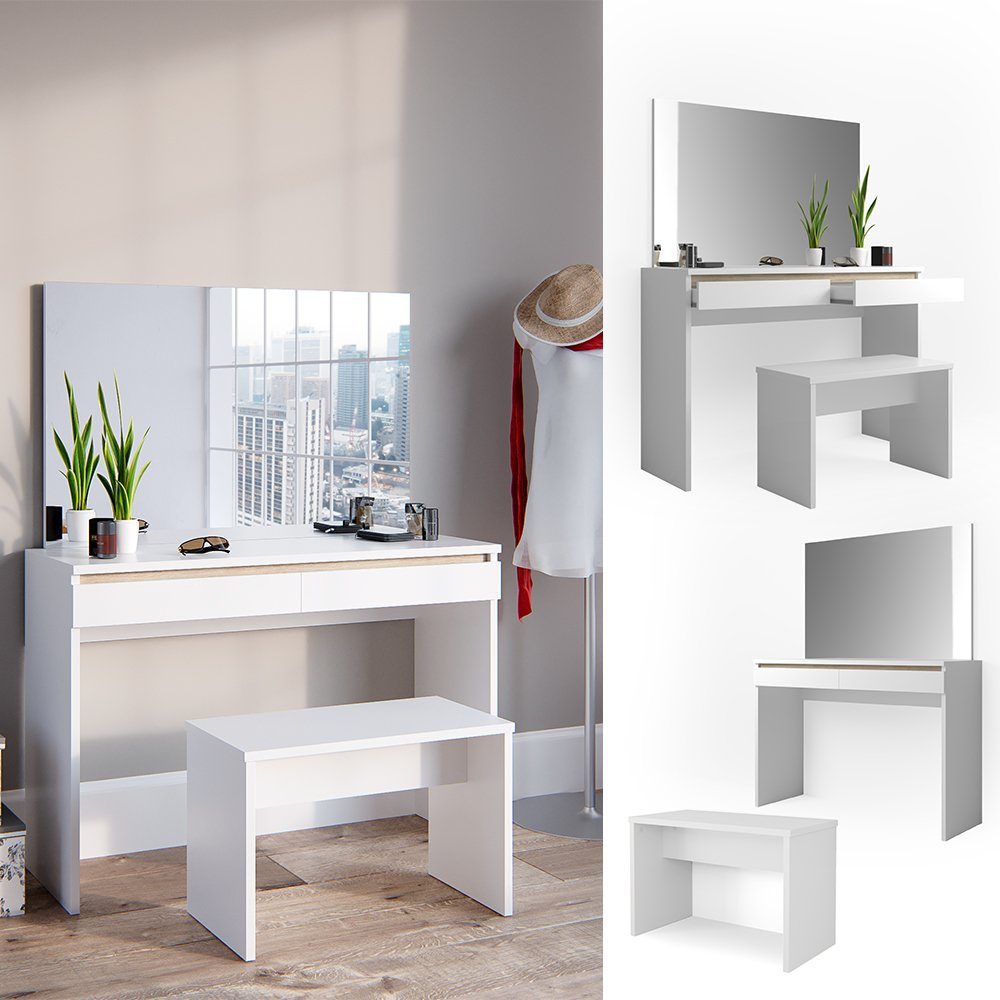 Vicco Schminktisch Emma, Weiß, 120 cm günstig online kaufen