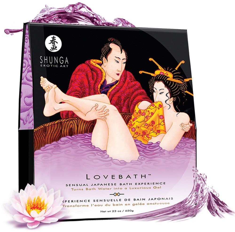 SHUNGA sinnliches 650 Shunga Lovebath g, Badesalz für - Lotus Sensual Badeerlebnis ein