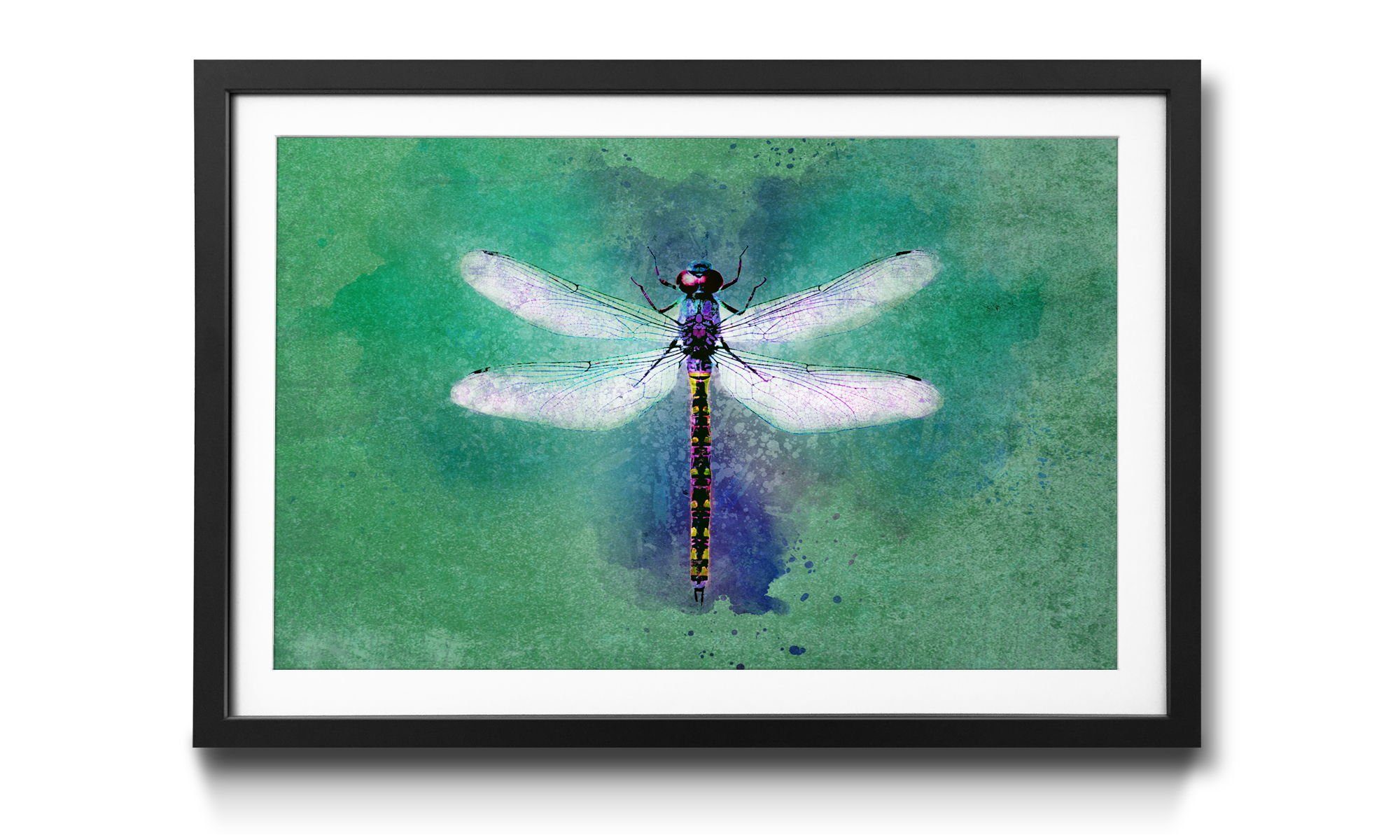 Bild Wandbild, WandbilderXXL in Größen 4 mit Fly, erhältlich Libelle, Dragon Rahmen