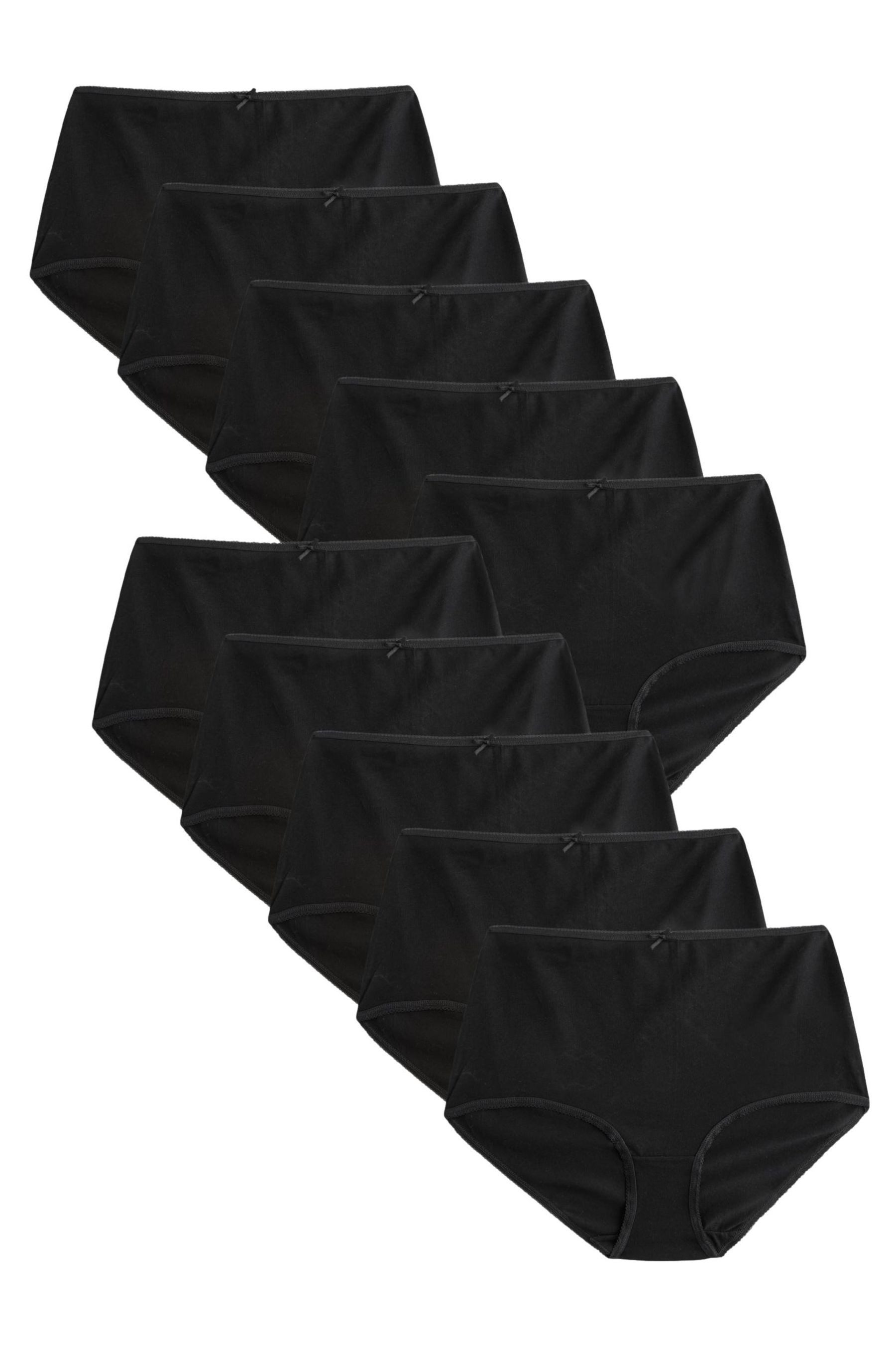 Taillenslip Baumwoll-Slips mit voller Bedeckung, 10er-Pack