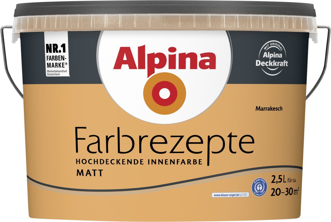 Wandfarbe Alpina Farbrezepte Marrakesch matt 2,5 L
